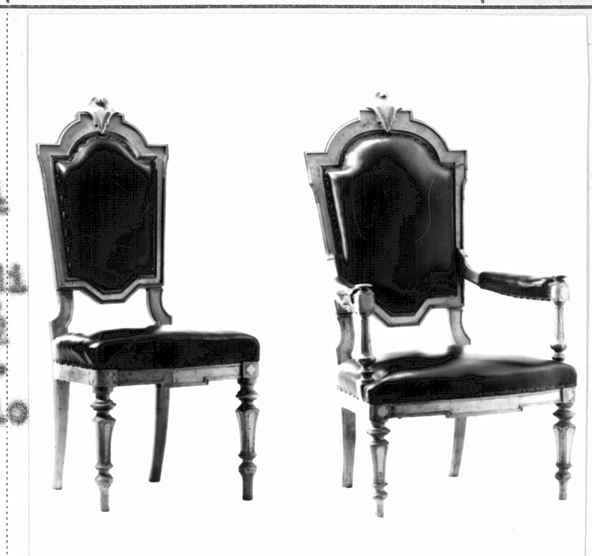 sedia, coppia - bottega lombarda (sec. XIX)