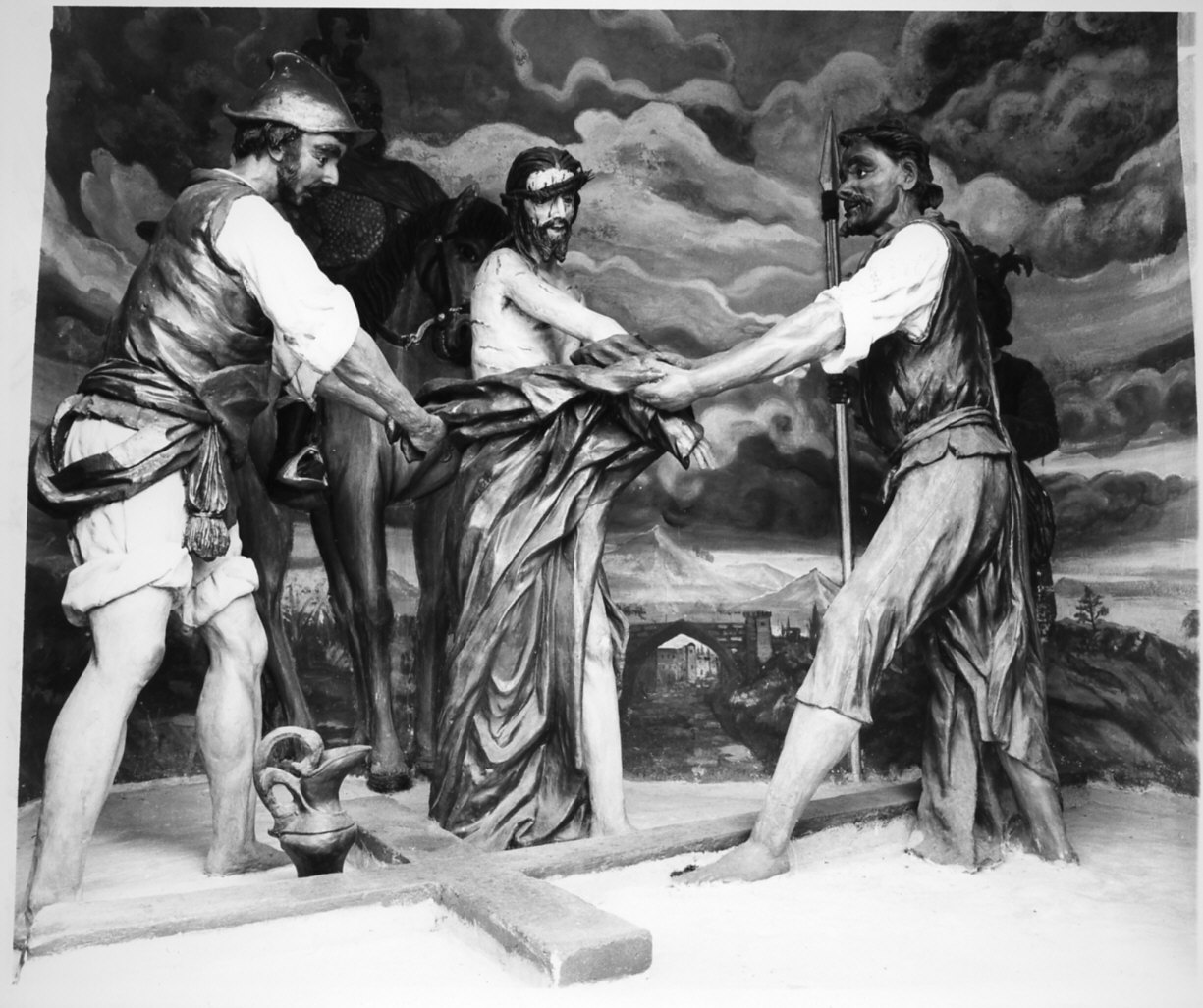 Cristo spogliato e abbeverato di fiele (gruppo scultoreo, insieme) di Ferroni Pietro (secc. XVIII/ XIX)