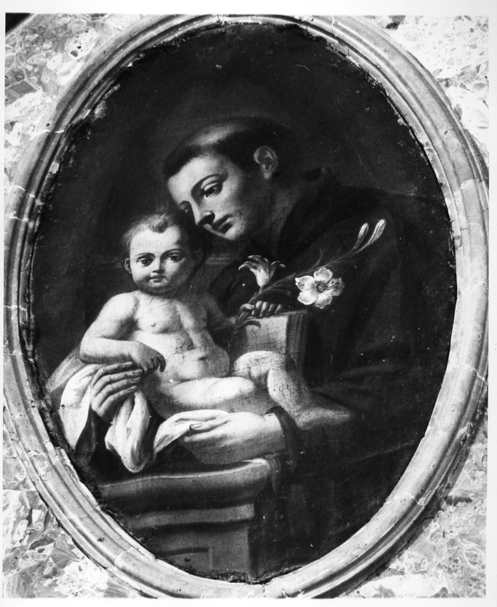 Sant'Antonio da Padova con il bambino (dipinto, opera isolata) - ambito lombardo (sec. XVIII)