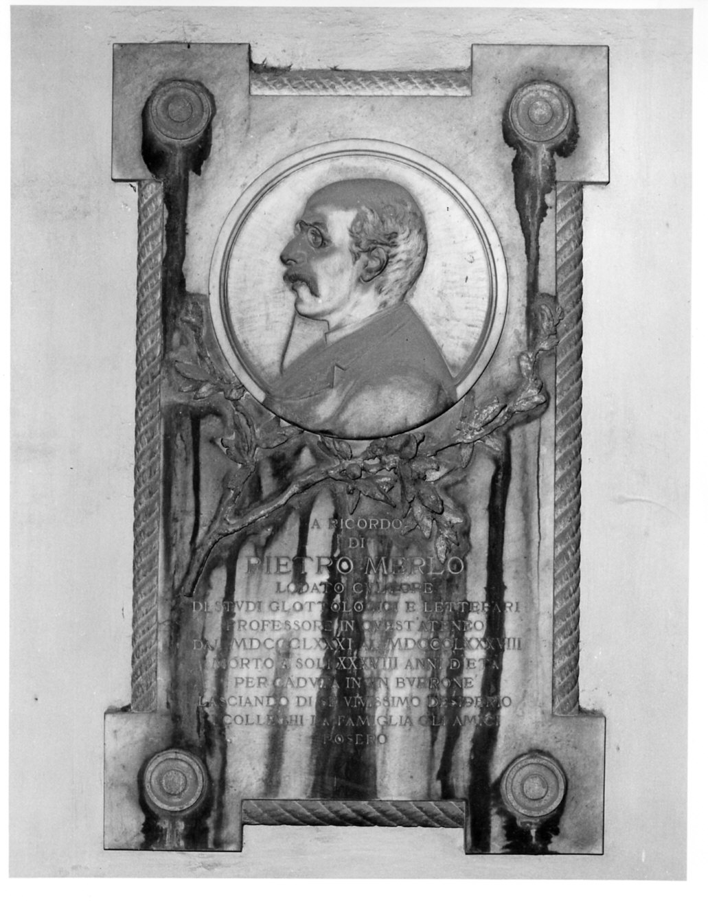 lapide, opera isolata - bottega italiana (sec. XIX)