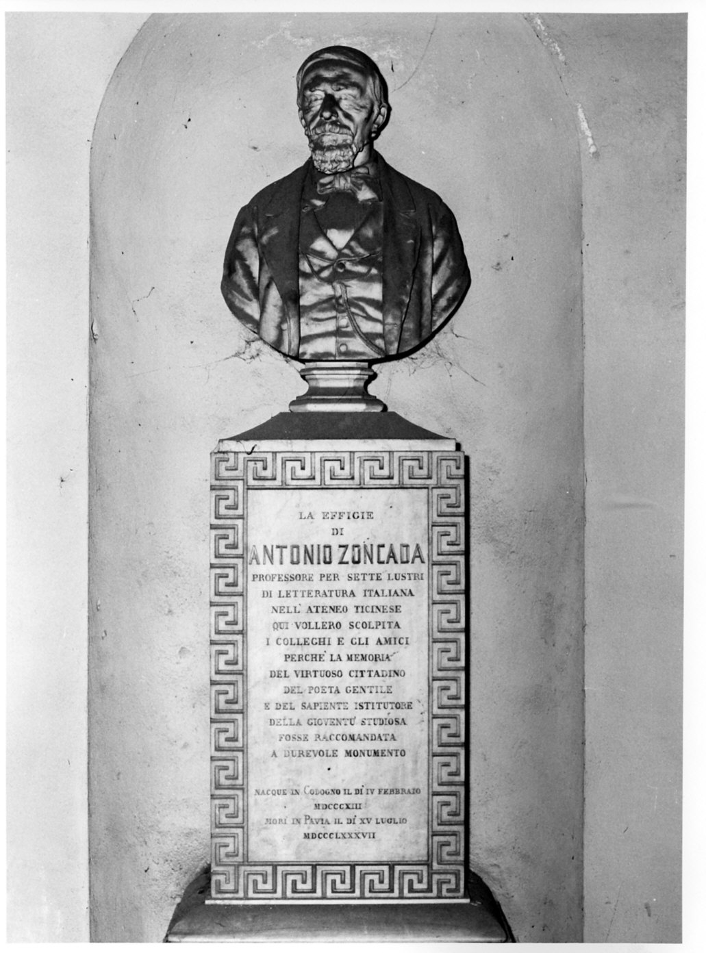 monumento ad Antonio Zoncada (monumento commemorativo, opera isolata) - ambito italiano (sec. XIX)