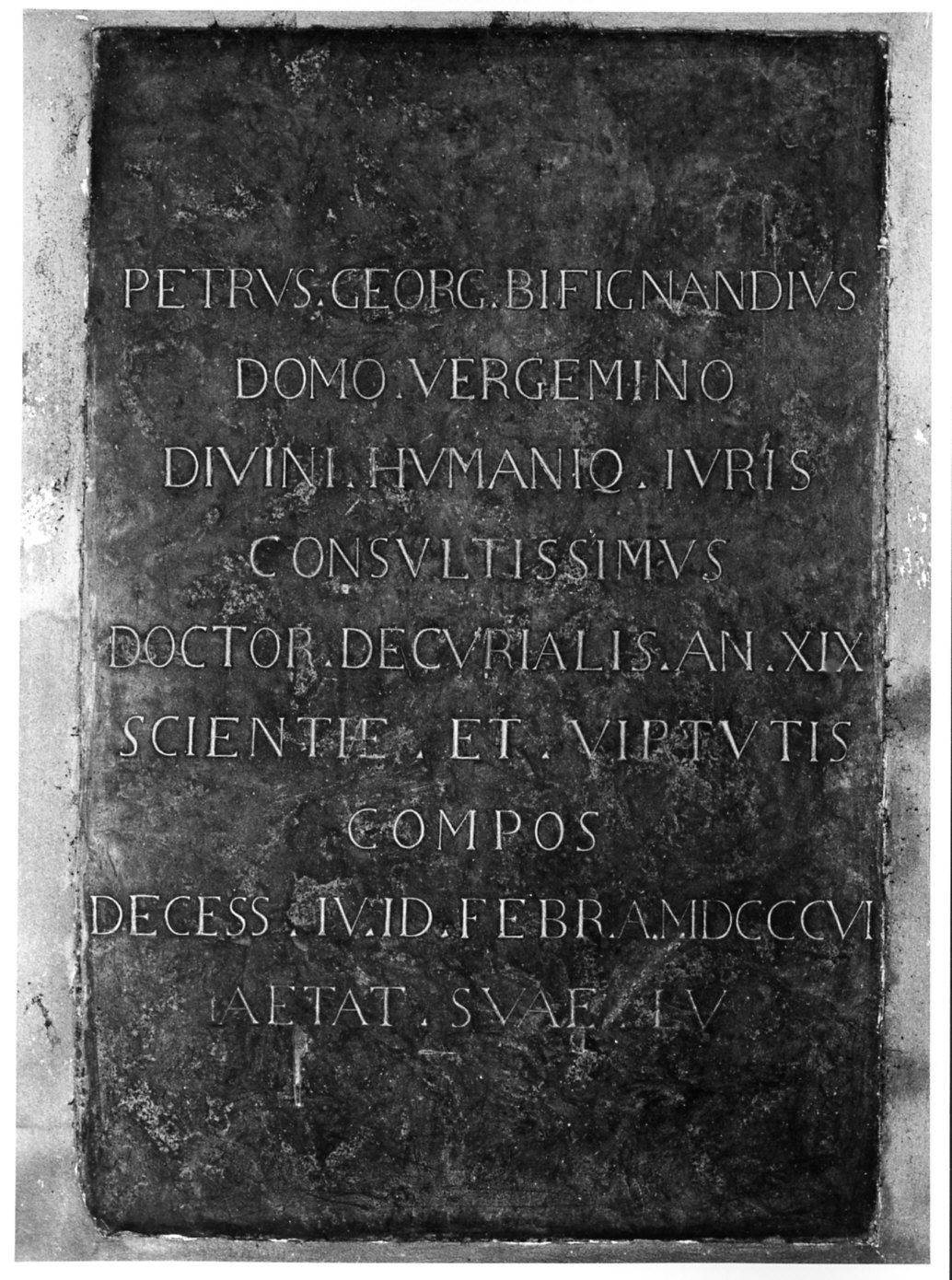 lapide, opera isolata - bottega lombarda (sec. XIX)