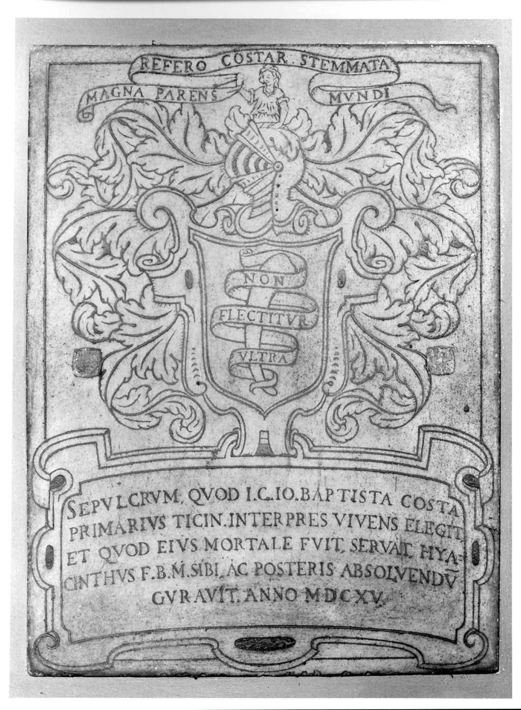 lapide, opera isolata - bottega lombarda (sec. XVII)