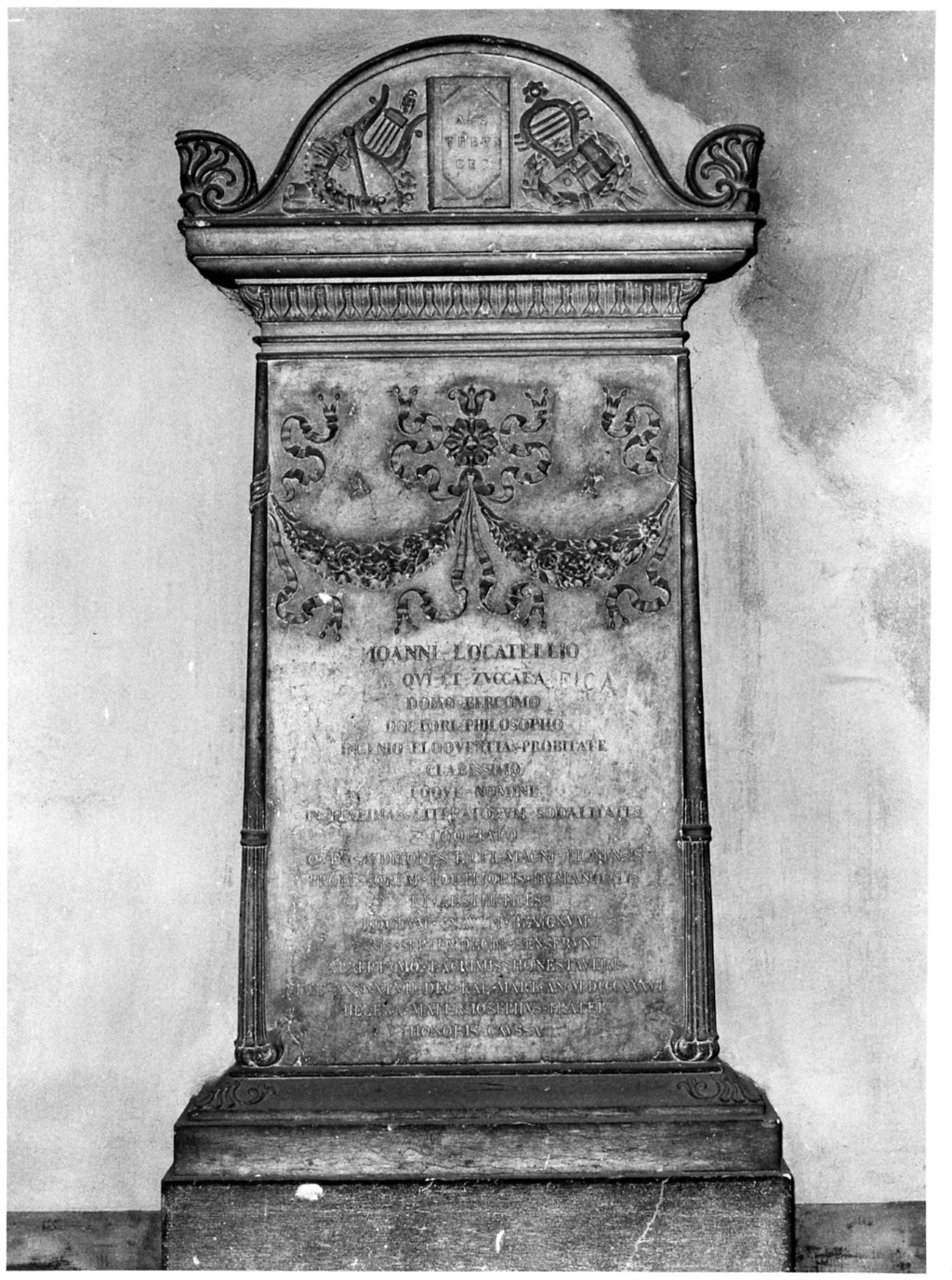 lapide, opera isolata - bottega italiana (sec. XIX)