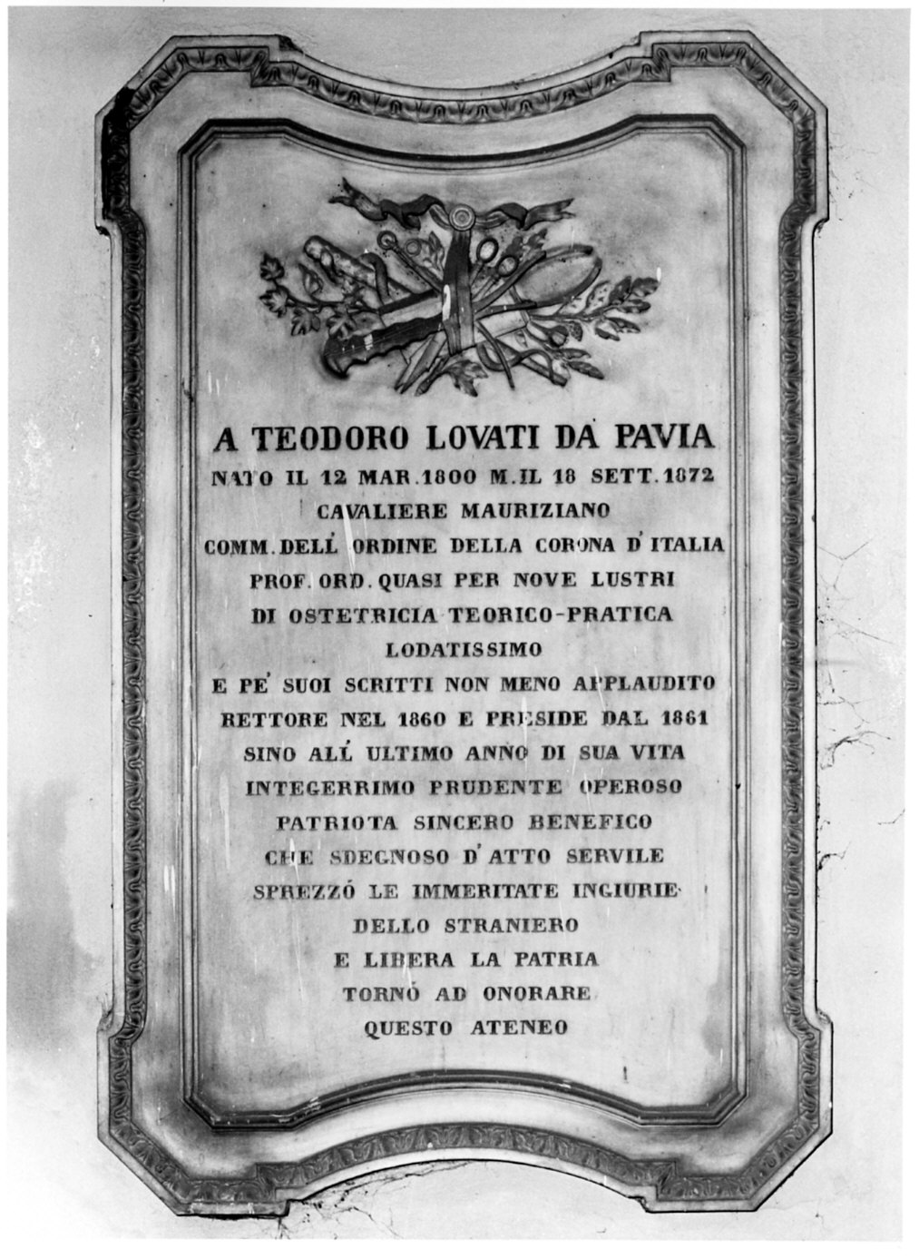 lapide, opera isolata - bottega italiana (sec. XIX)