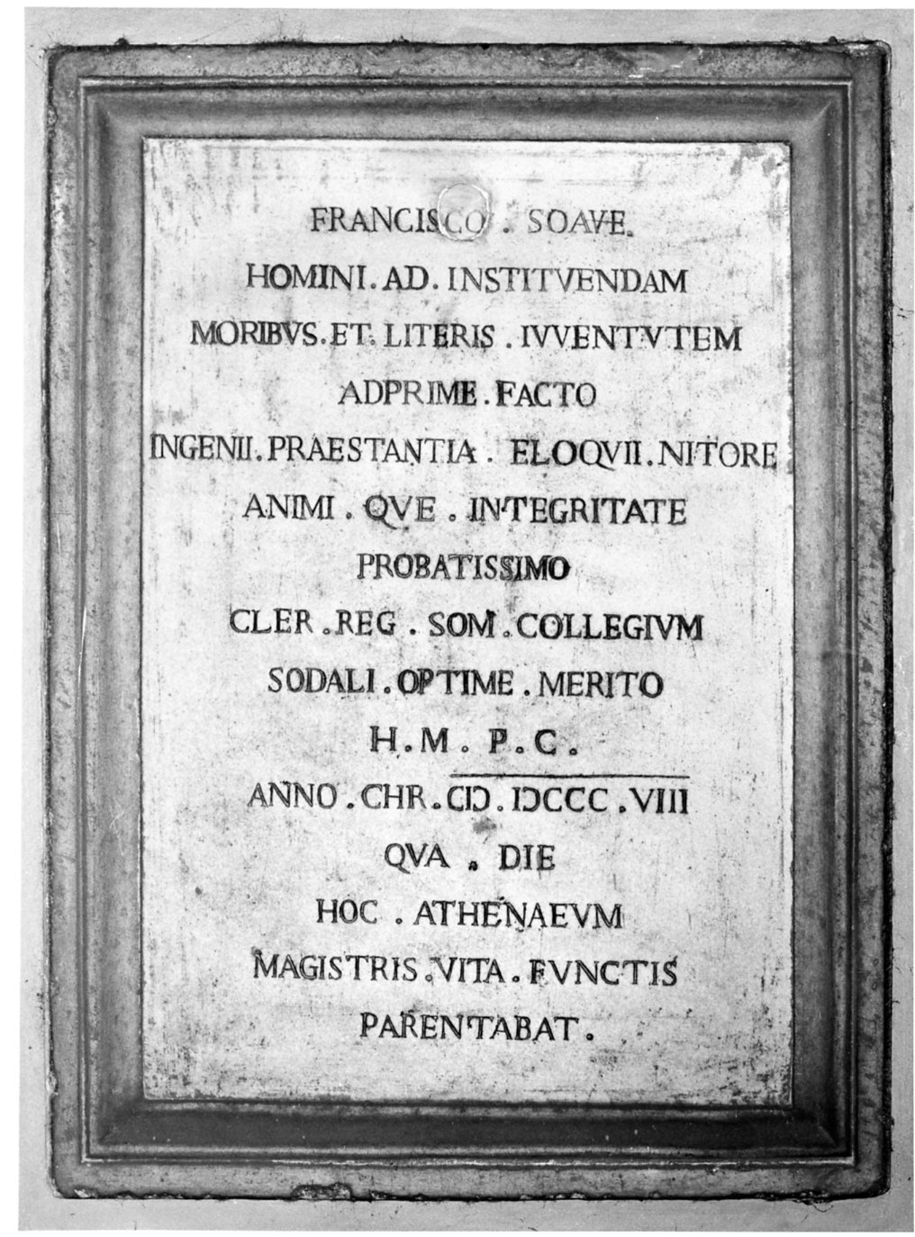 lapide, opera isolata - bottega italiana (sec. XIX)