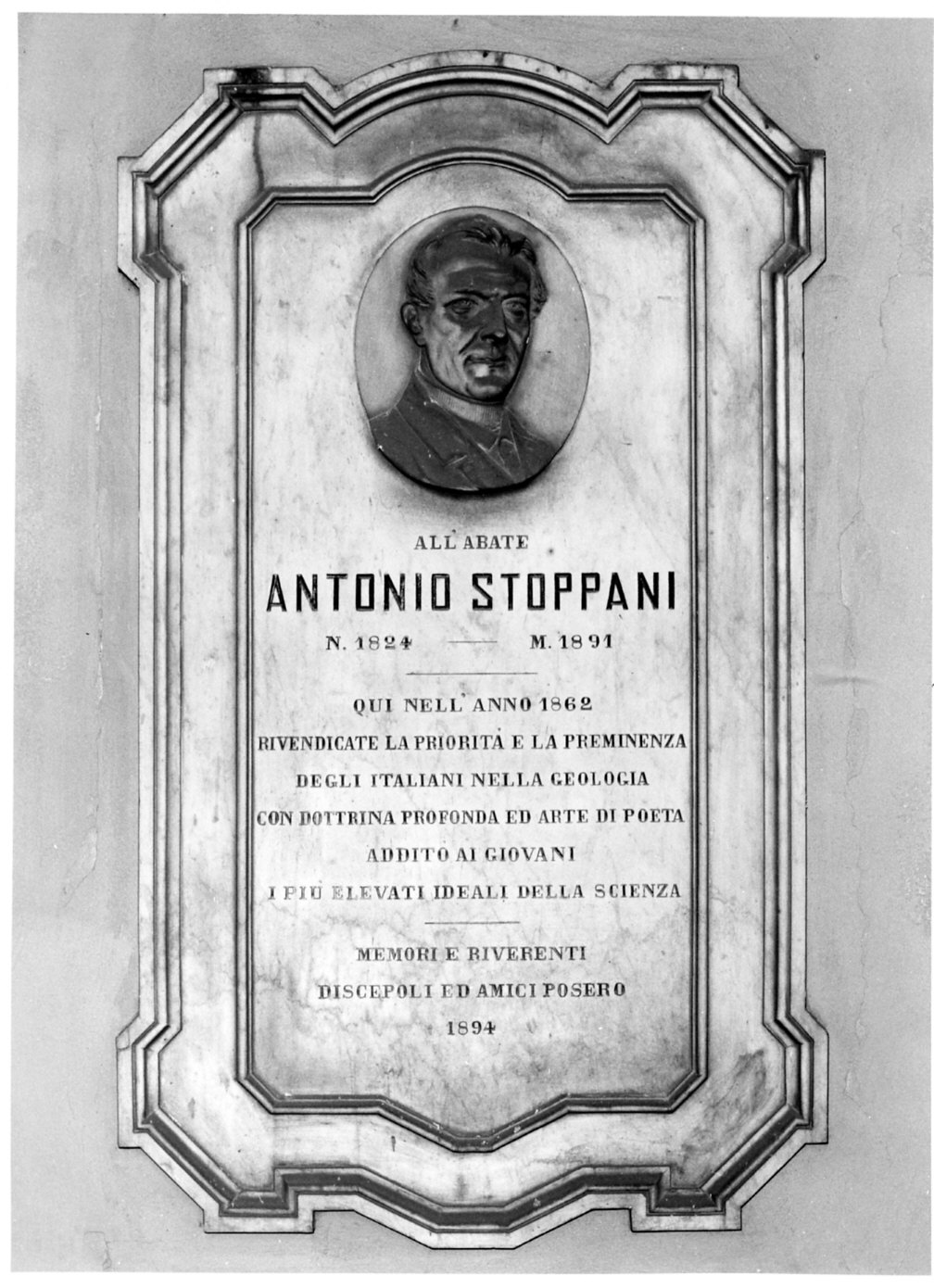 lapide, opera isolata - ambito italiano (sec. XIX)