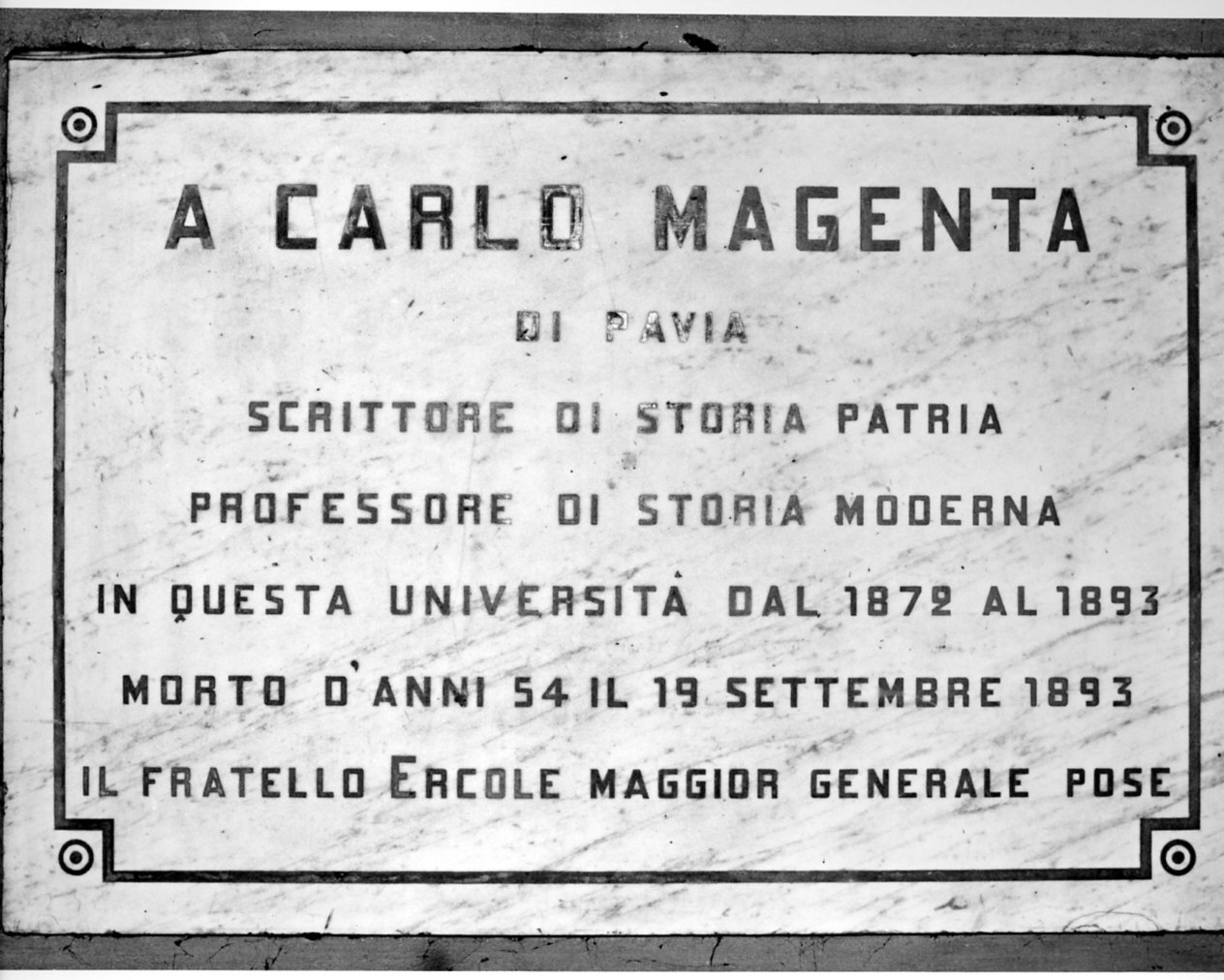 lapide, opera isolata - bottega italiana (sec. XIX)