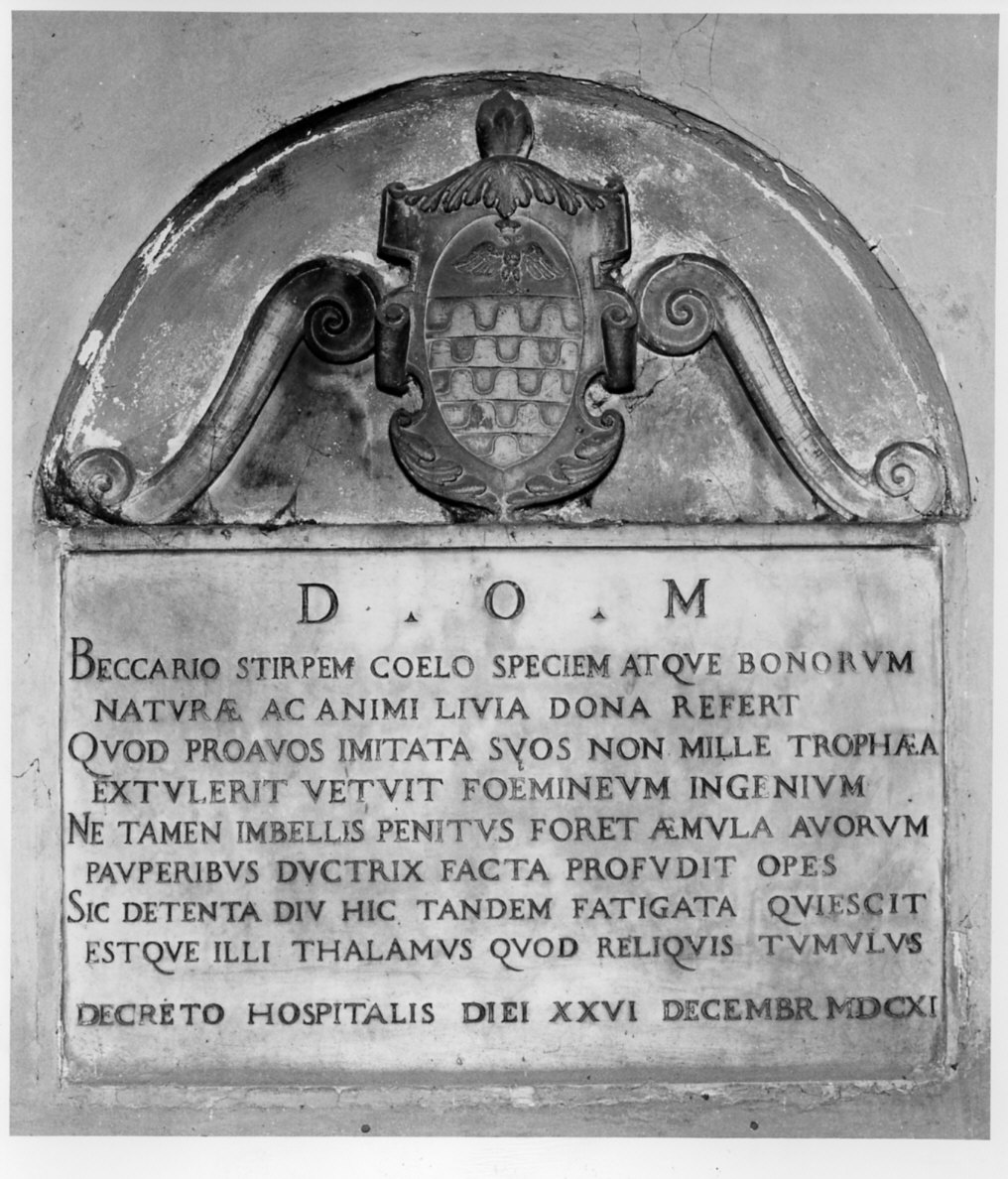 lapide, opera isolata - bottega lombarda (sec. XVII)