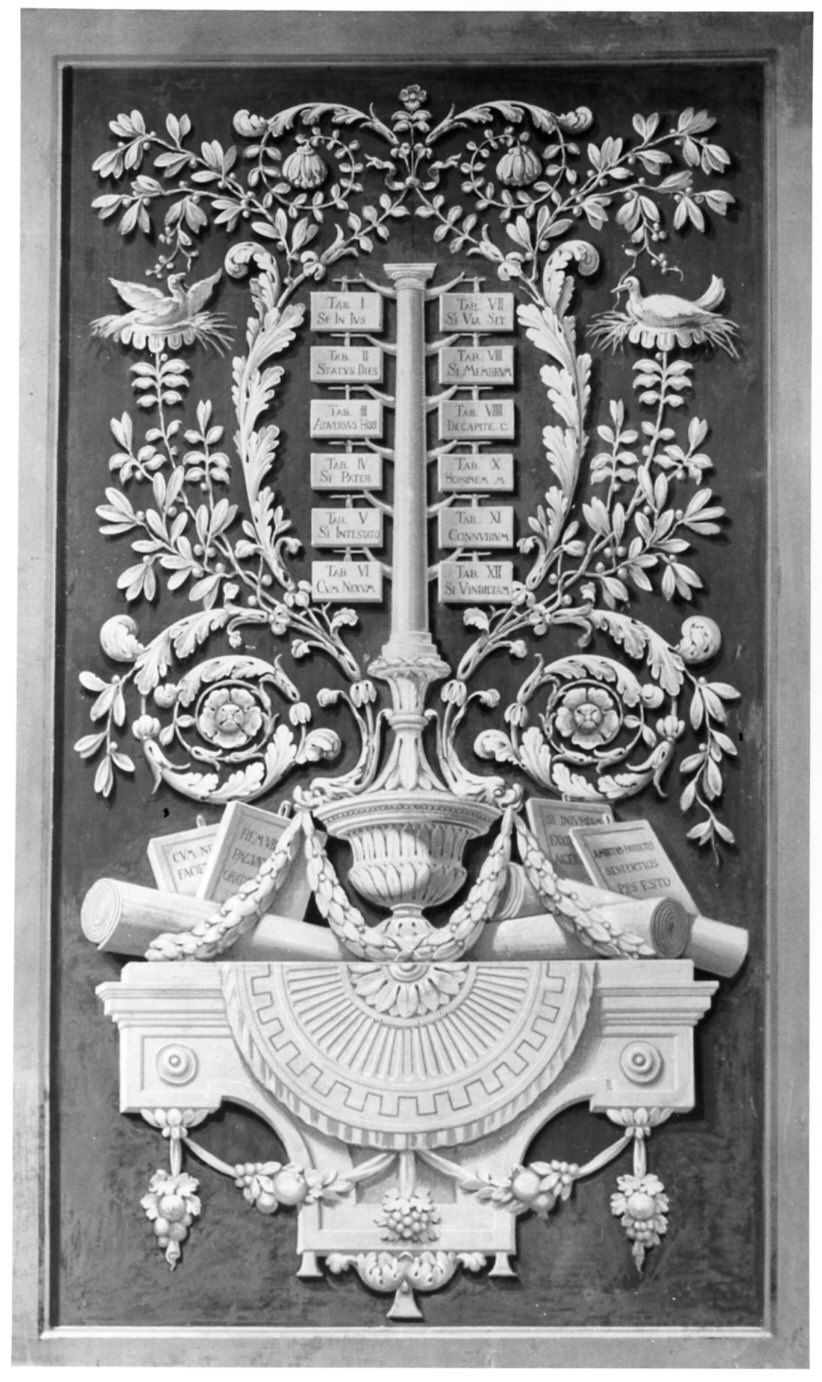 motivi decorativi a candelabra (dipinto murale, opera isolata) di Mescoli Paolo (sec. XVIII)