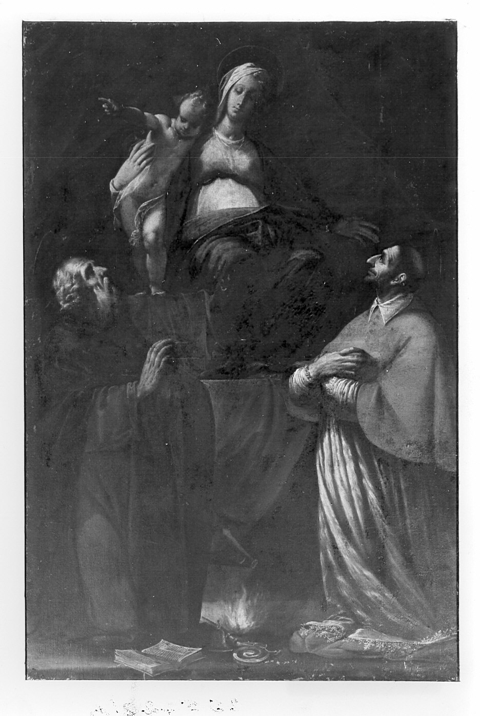 Madonna con Bambino e Santi (dipinto) di Mazzucchelli Pier Francesco detto Morazzone (maniera) (sec. XVII)