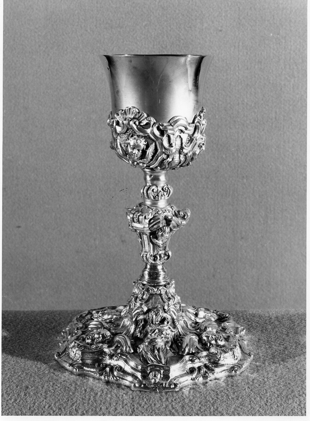 Madonna con Bambino e angeli (calice) - bottega lombarda (inizio sec. XIX)