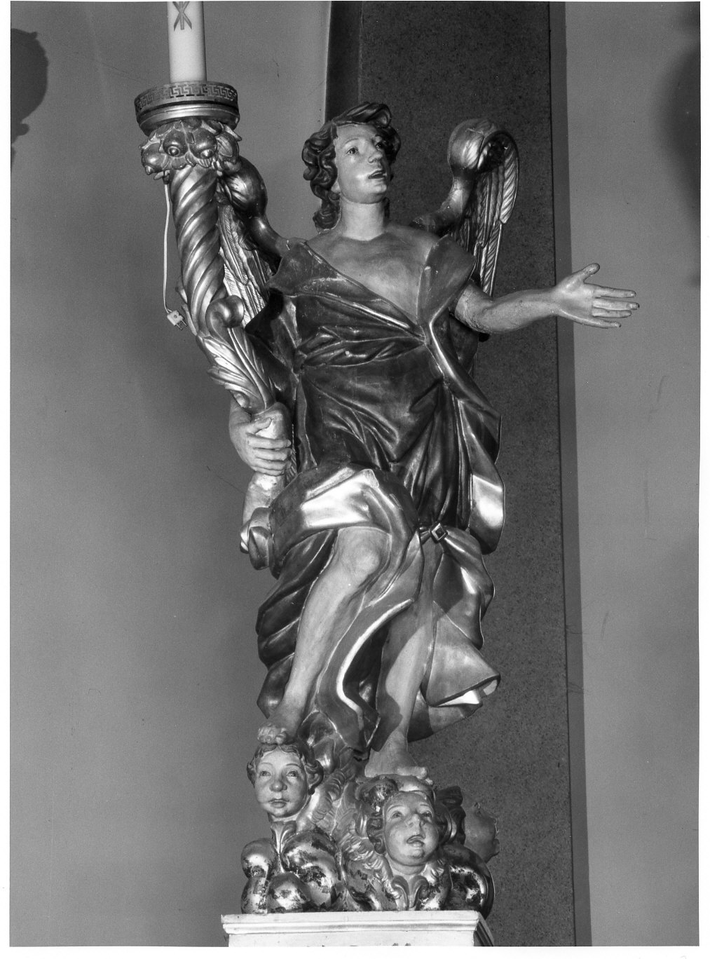 candelabro - a statua, coppia di Castelli Bernardo (bottega) (fine sec. XVII)