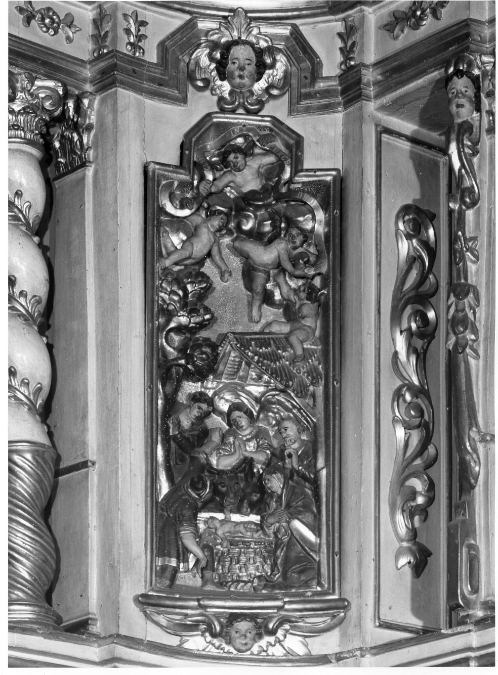 adorazione dei pastori (rilievo, elemento d'insieme) di Castelli Bernardo (sec. XVII)