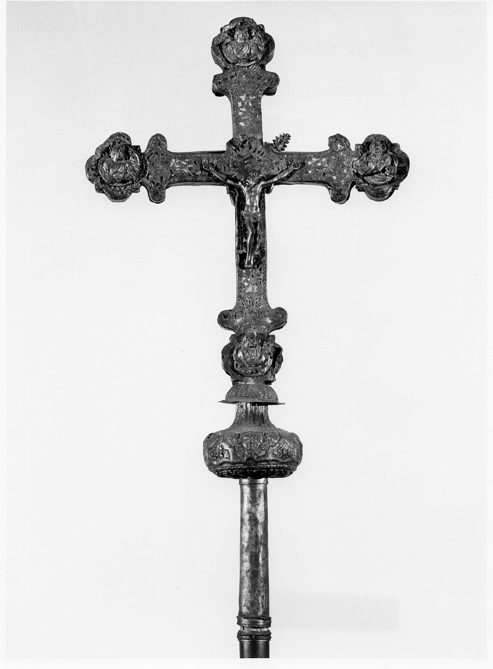 croce processionale, opera isolata - bottega lombarda (sec. XVII)