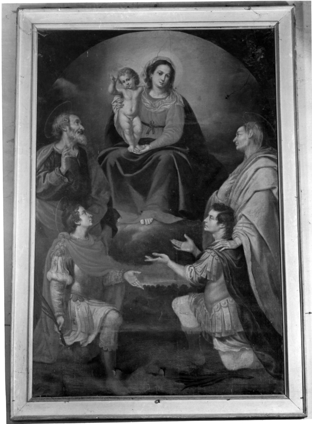 Madonna in trono con Bambino e santi (dipinto, opera isolata) - ambito lombardo (sec. XVII)