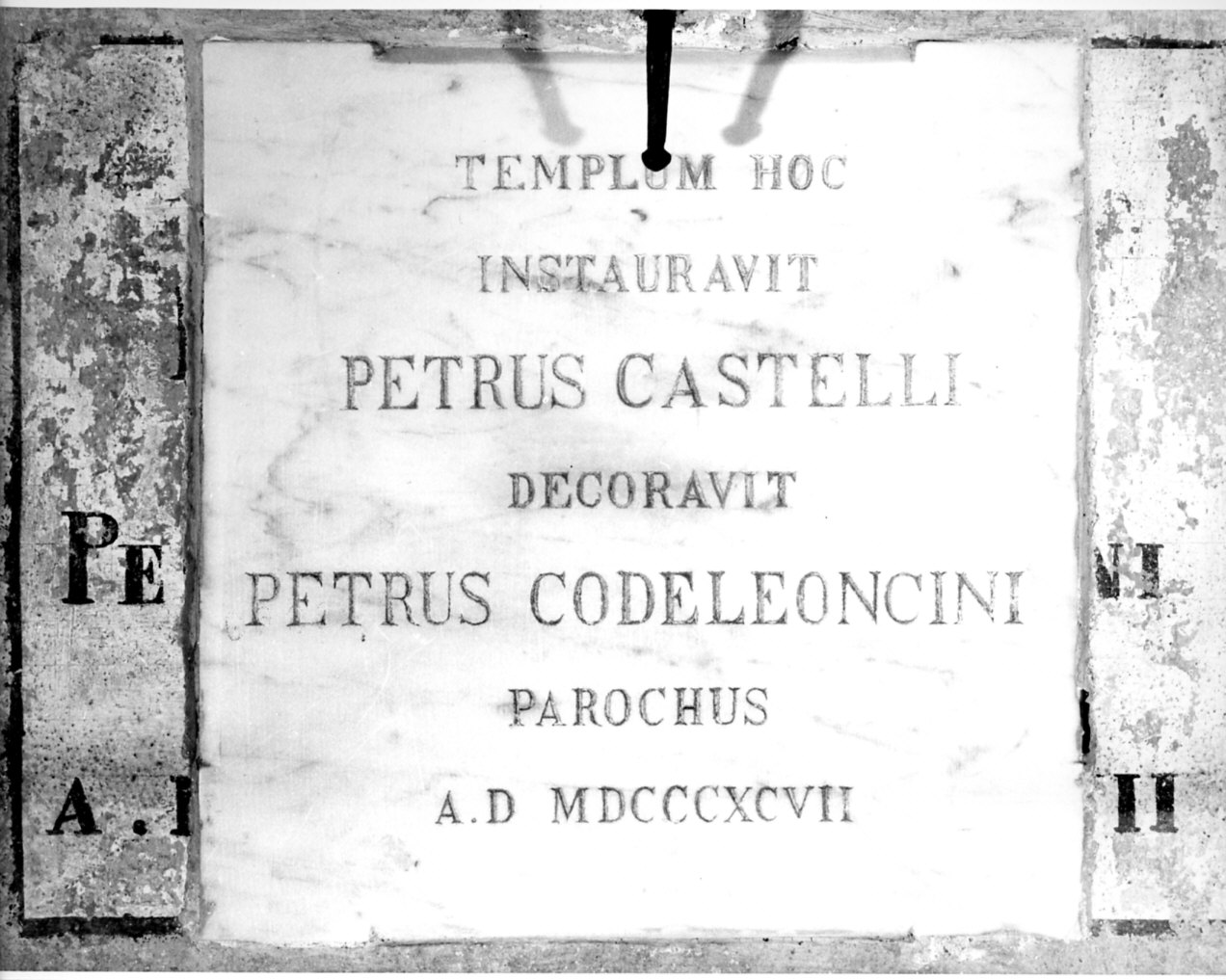 lapide, opera isolata - bottega italiana (sec. XIX)