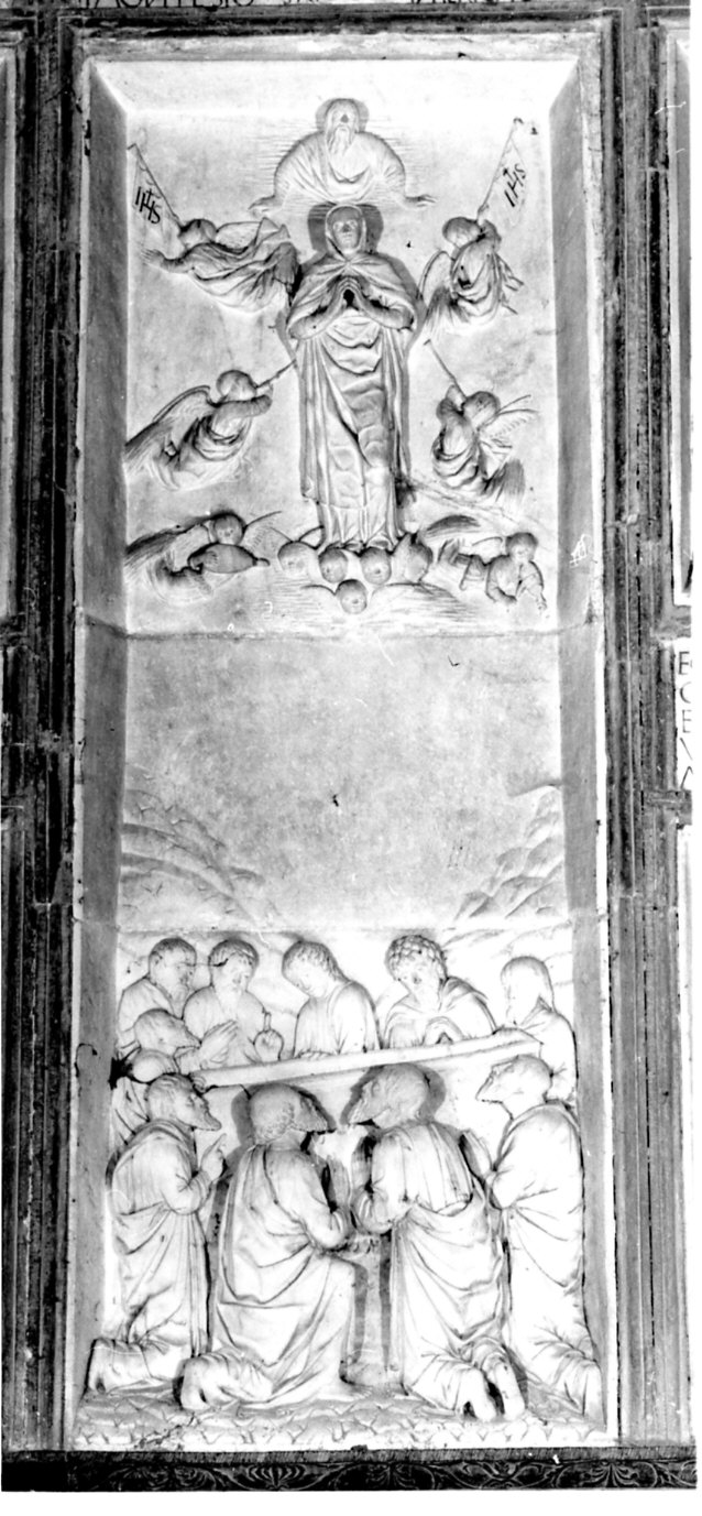 assunzione della Madonna (rilievo, elemento d'insieme) - ambito lombardo (fine/inizio secc. XV/ XVI)