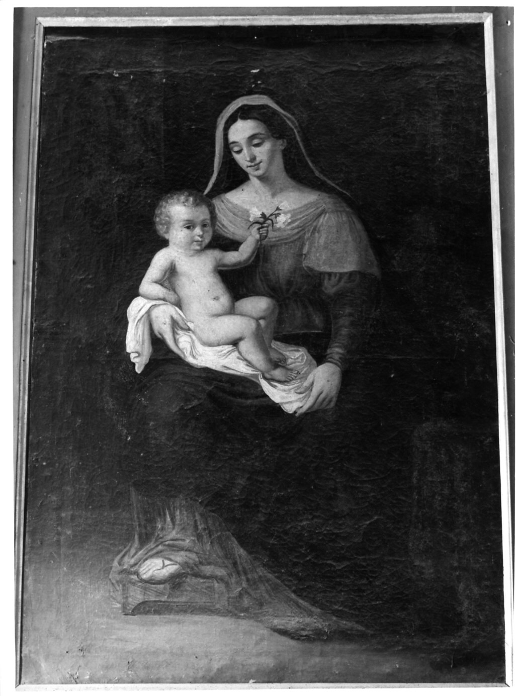 Madonna con Bambino (dipinto, opera isolata) - ambito lombardo (sec. XVII)