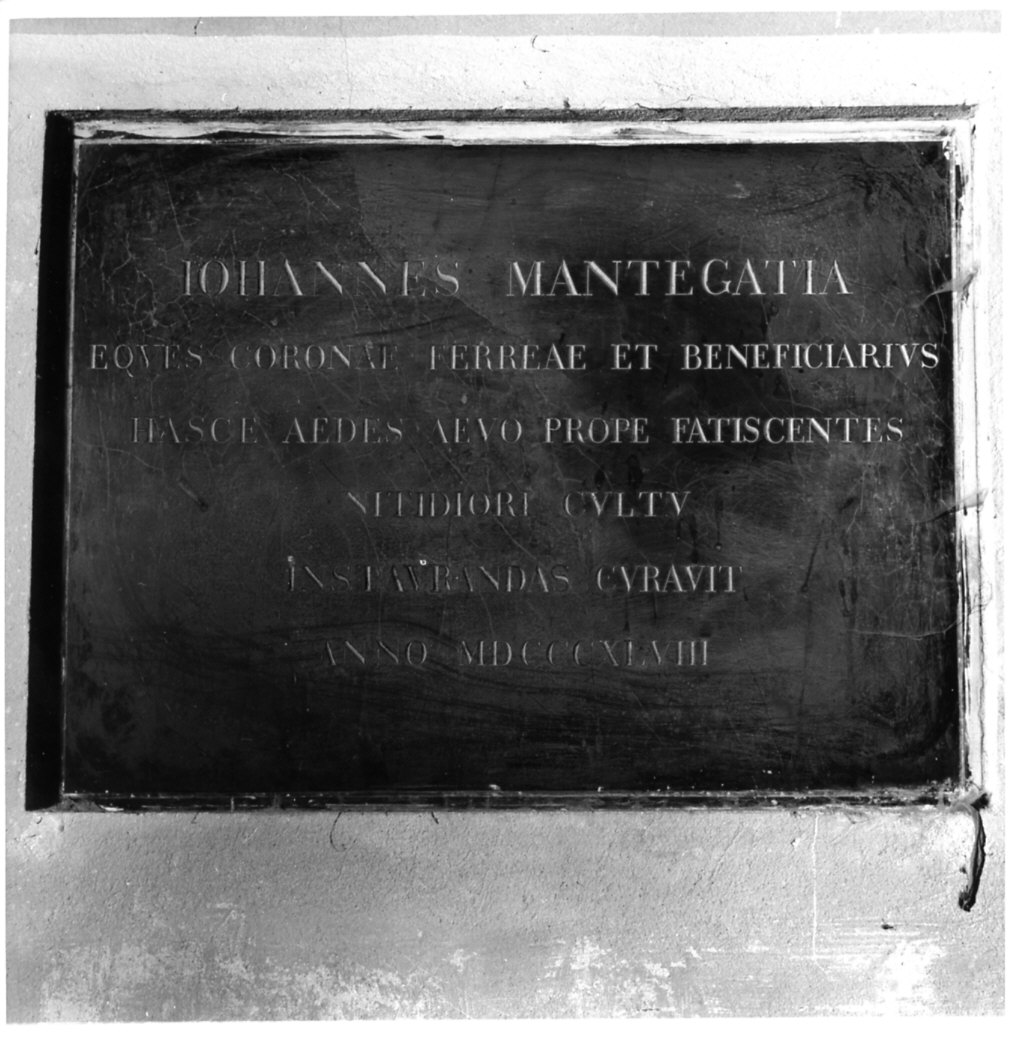 lapide commemorativa, opera isolata - bottega italiana (sec. XIX)