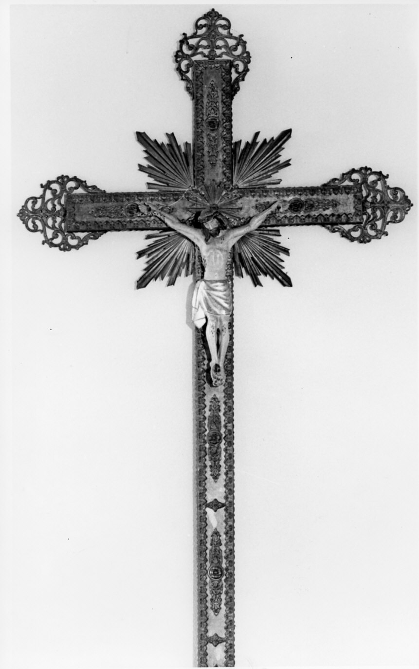 croce processionale, opera isolata - bottega italiana (sec. XIX)