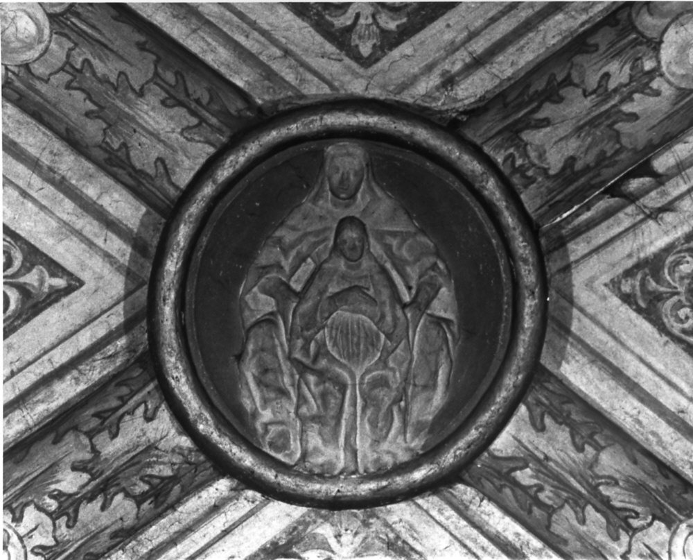 Sant'Anna con la Madonna incinta (chiave di volta, opera isolata) - ambito lombardo (seconda metà sec. XV)