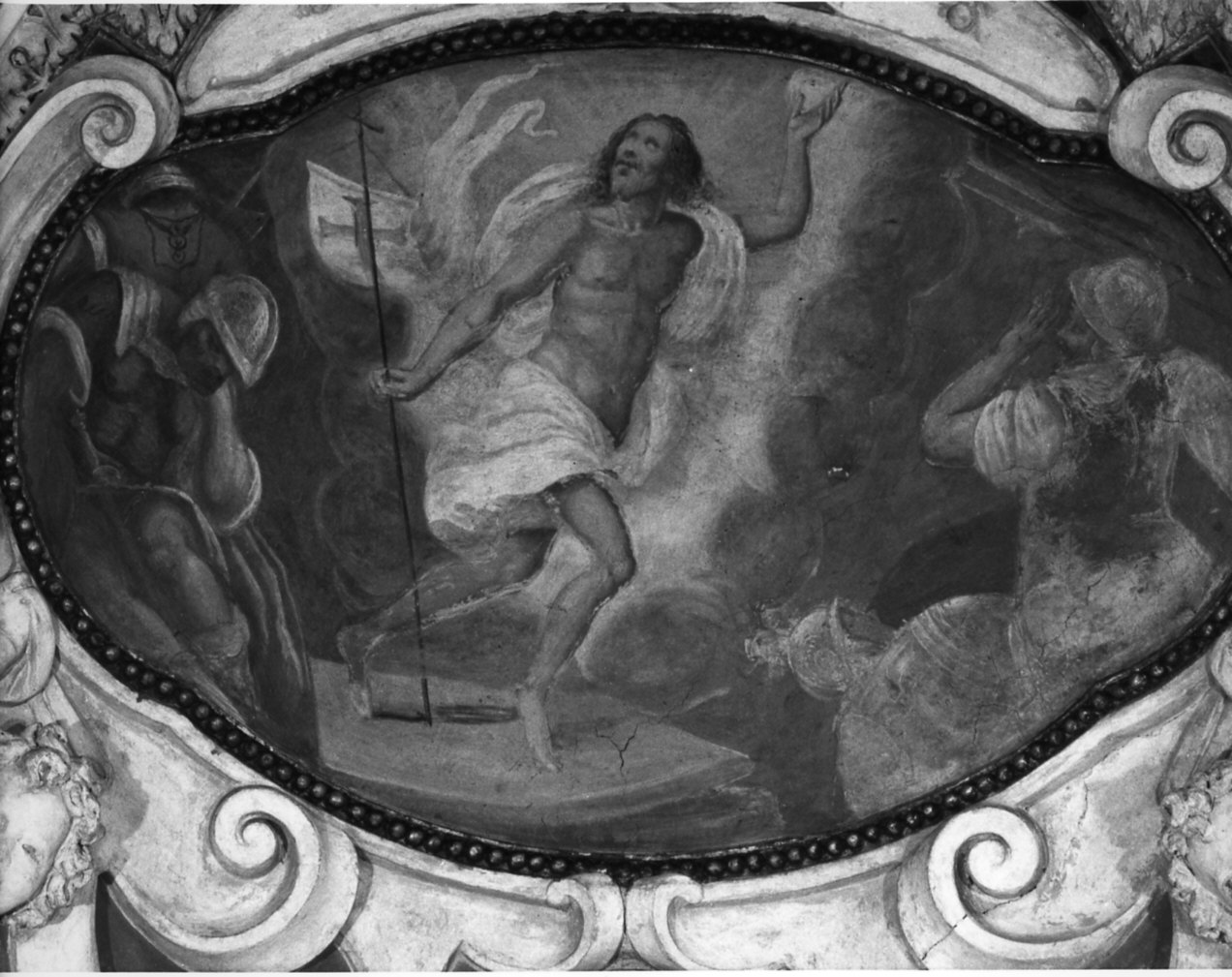 resurrezione di Cristo (dipinto murale, opera isolata) - ambito lombardo (seconda metà sec. XVII)