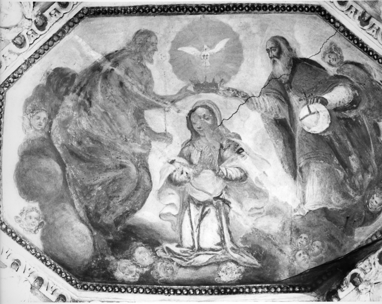 incoronazione di Maria Vergine (dipinto murale, opera isolata) - ambito lombardo (seconda metà sec. XVII)