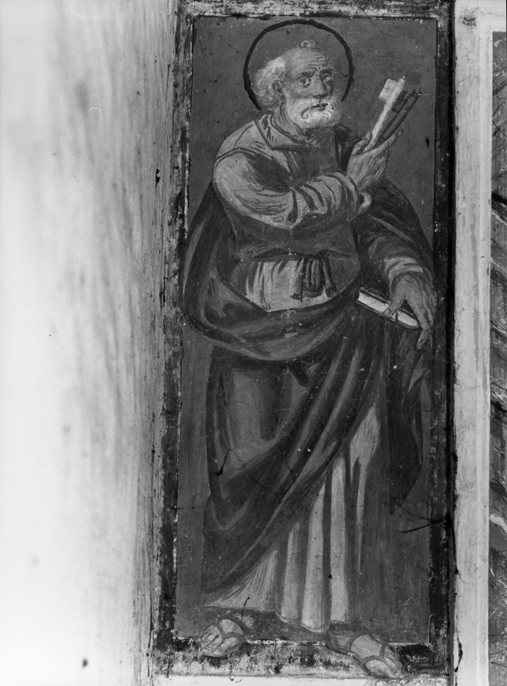 San Pietro (dipinto murale, opera isolata) - ambito lombardo (seconda metà sec. XVII)