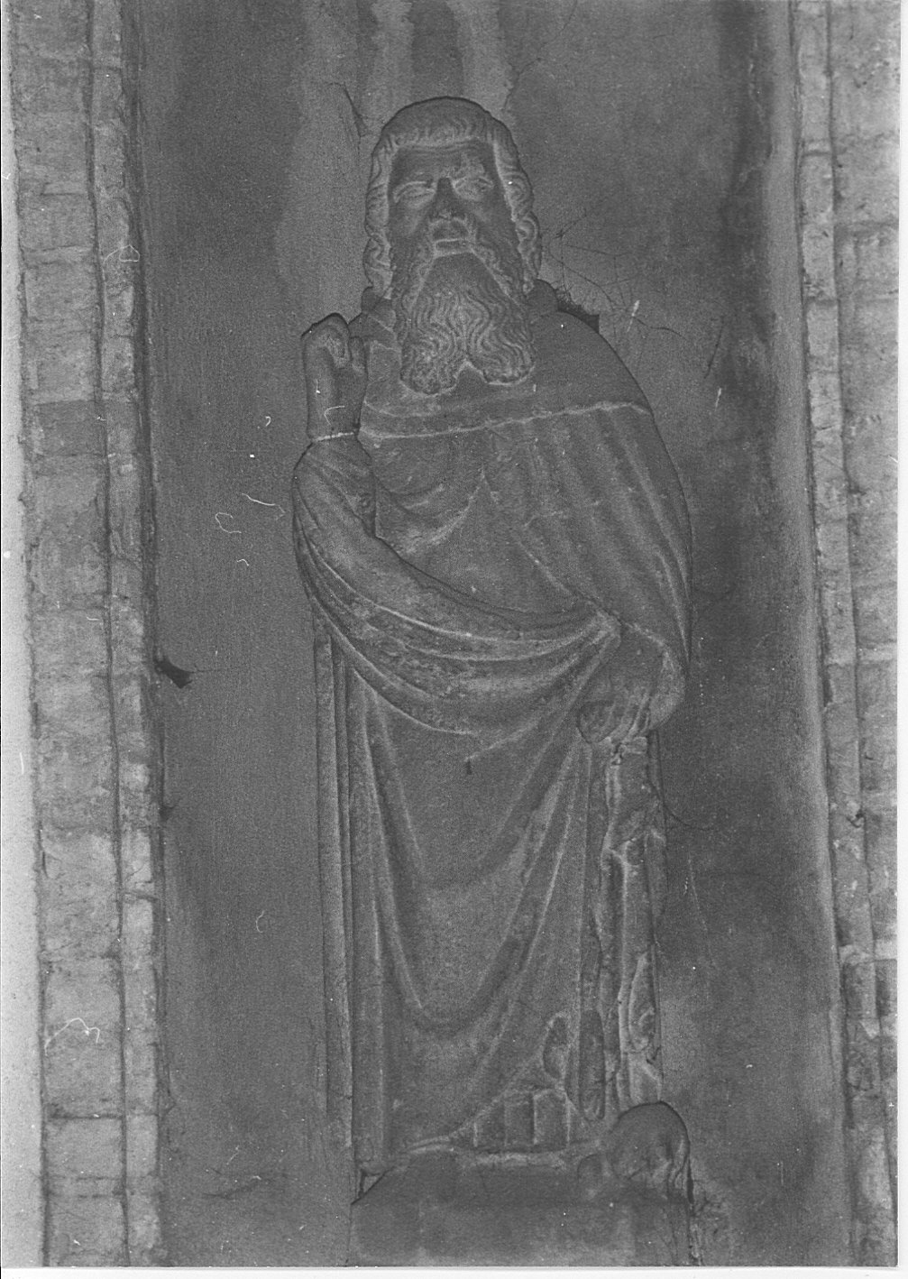 Sant'Antonio Abate (statua, opera isolata) - bottega lombarda (sec. XII)