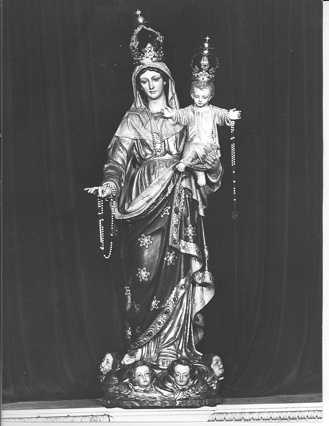 Madonna del Rosario (statua, opera isolata) - bottega lombarda (sec. XIX)