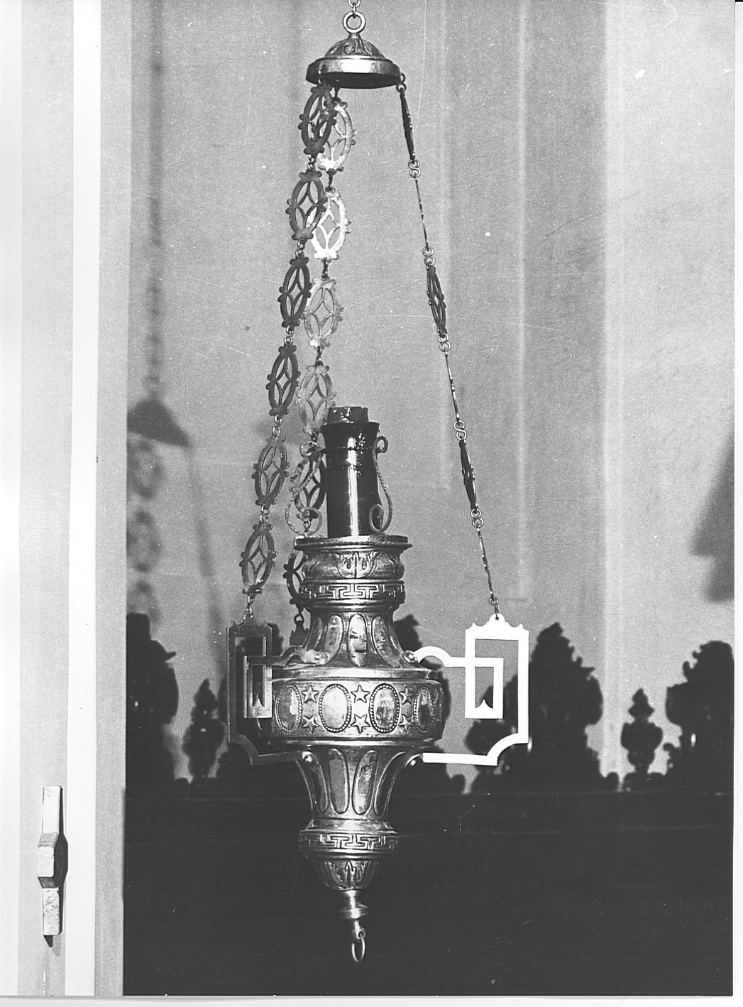 lampada pensile - bottega lombarda (inizio sec. XIX)