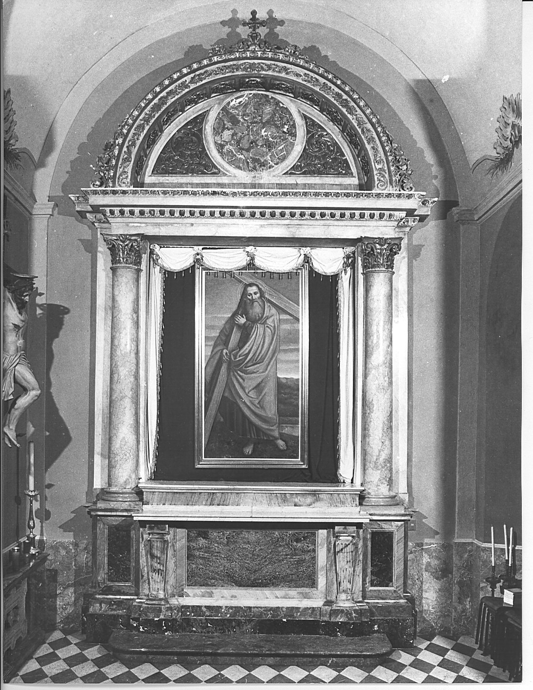 altare, complesso decorativo di Argenti Bernardo, Bovara Giuseppe (sec. XIX)