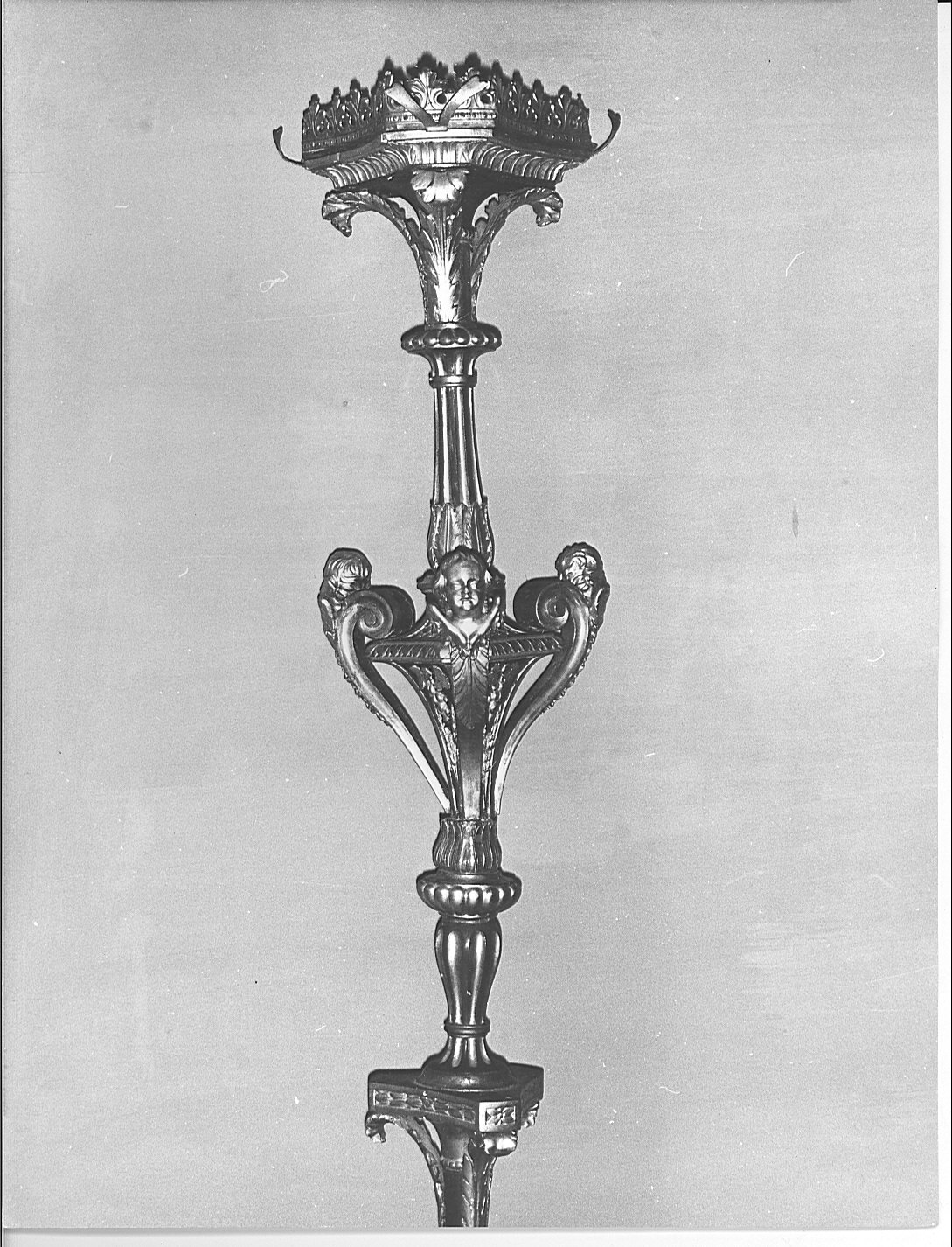 candelabro portatile - bottega lombarda (seconda metà sec. XIX)