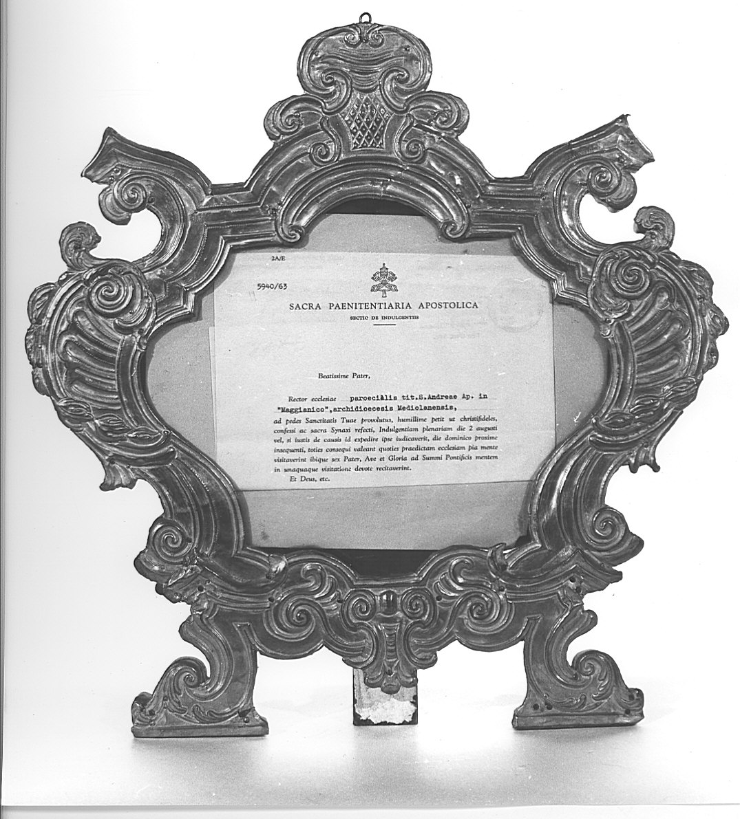 cartagloria, opera isolata - bottega lombarda (sec. XVIII)