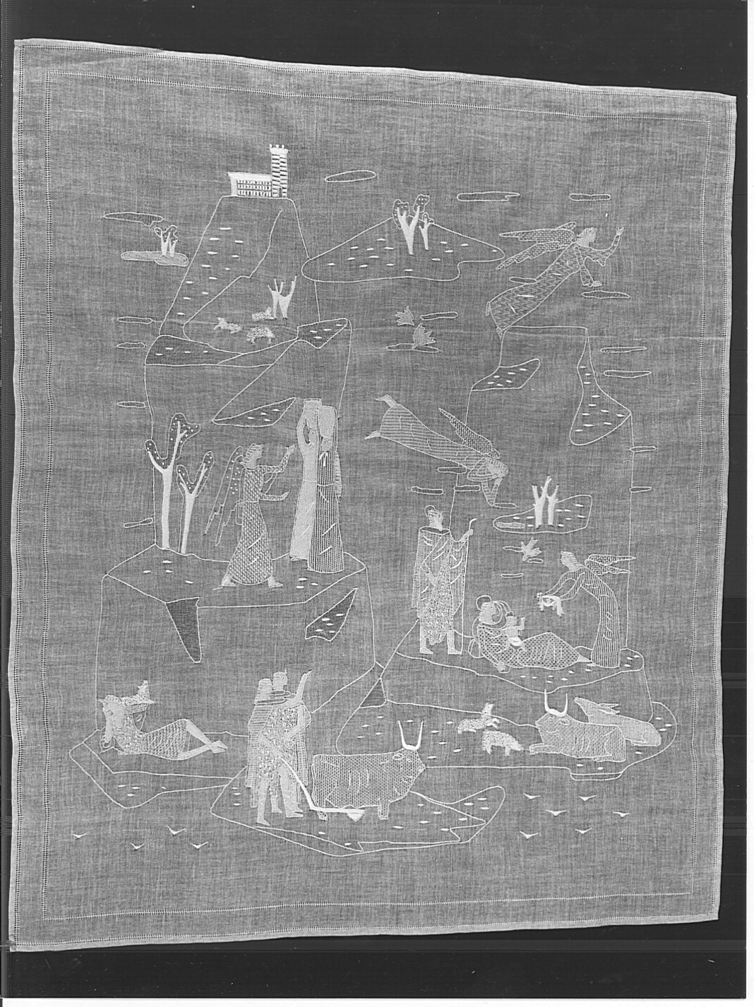 tovaglietta, opera isolata - manifattura lombarda (sec. XX)