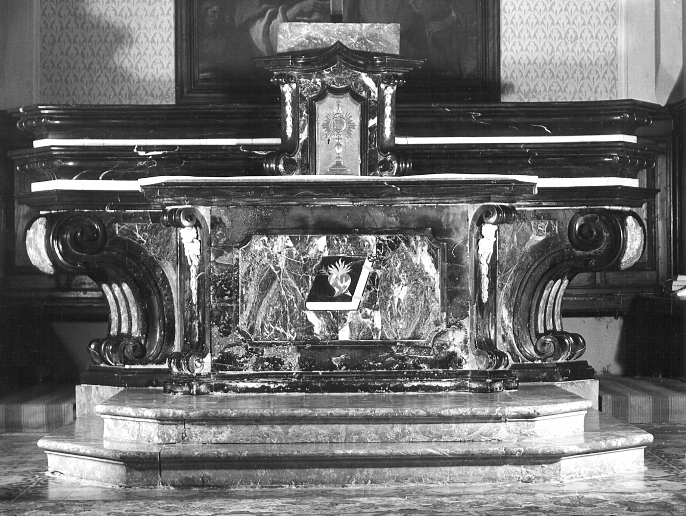 altare maggiore - bottega lombarda (sec. XVIII, sec. XX)