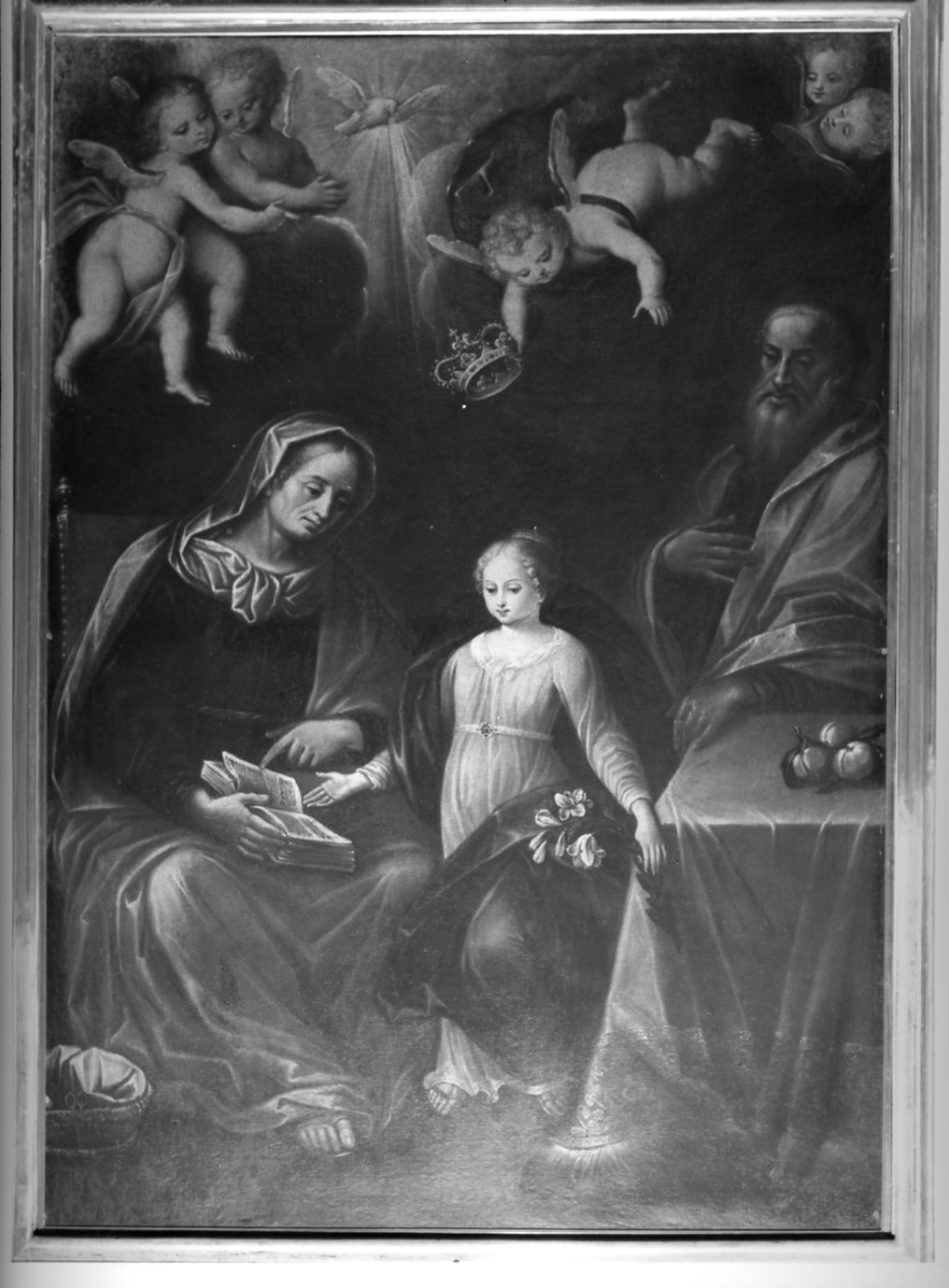 educazione di Maria Vergine (dipinto, opera isolata) - ambito lombardo (sec. XVIII)