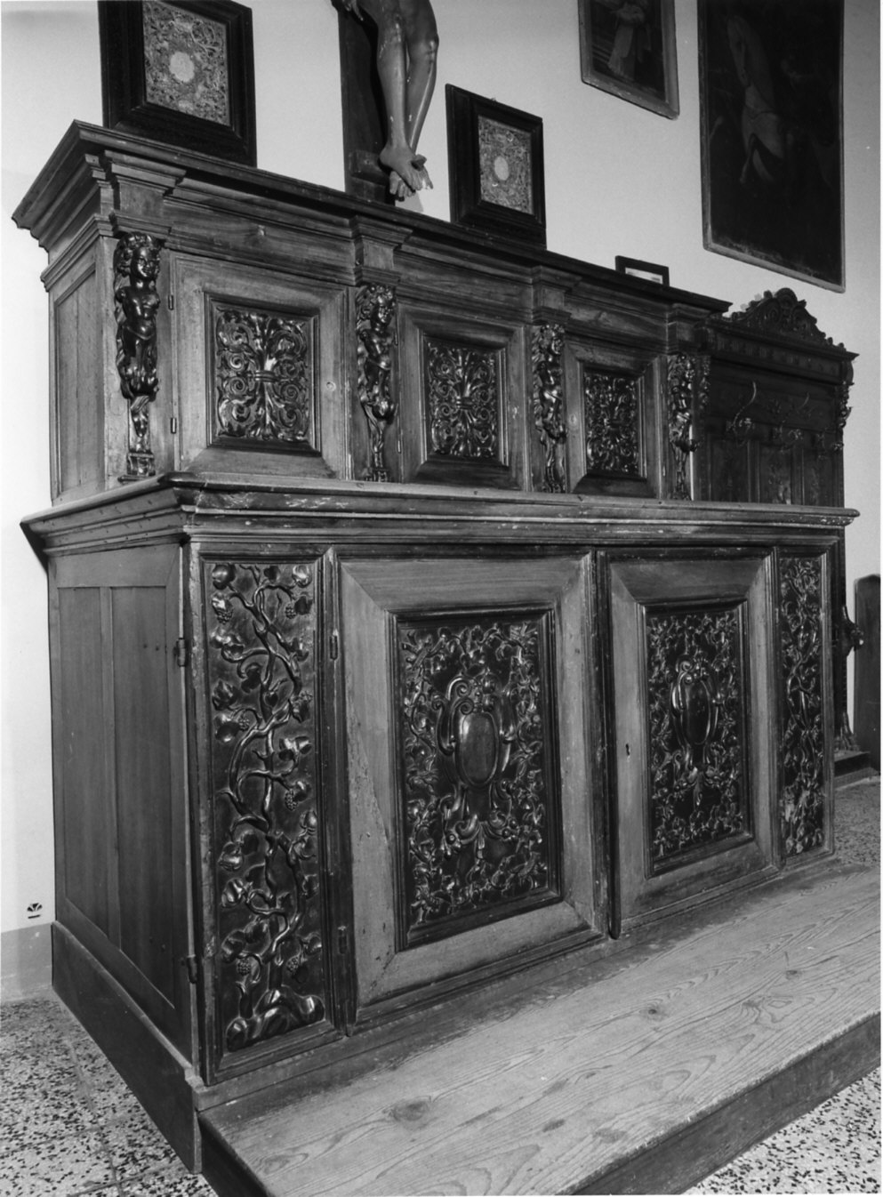 armadio da sacrestia, opera isolata - bottega italiana (sec. XIX)