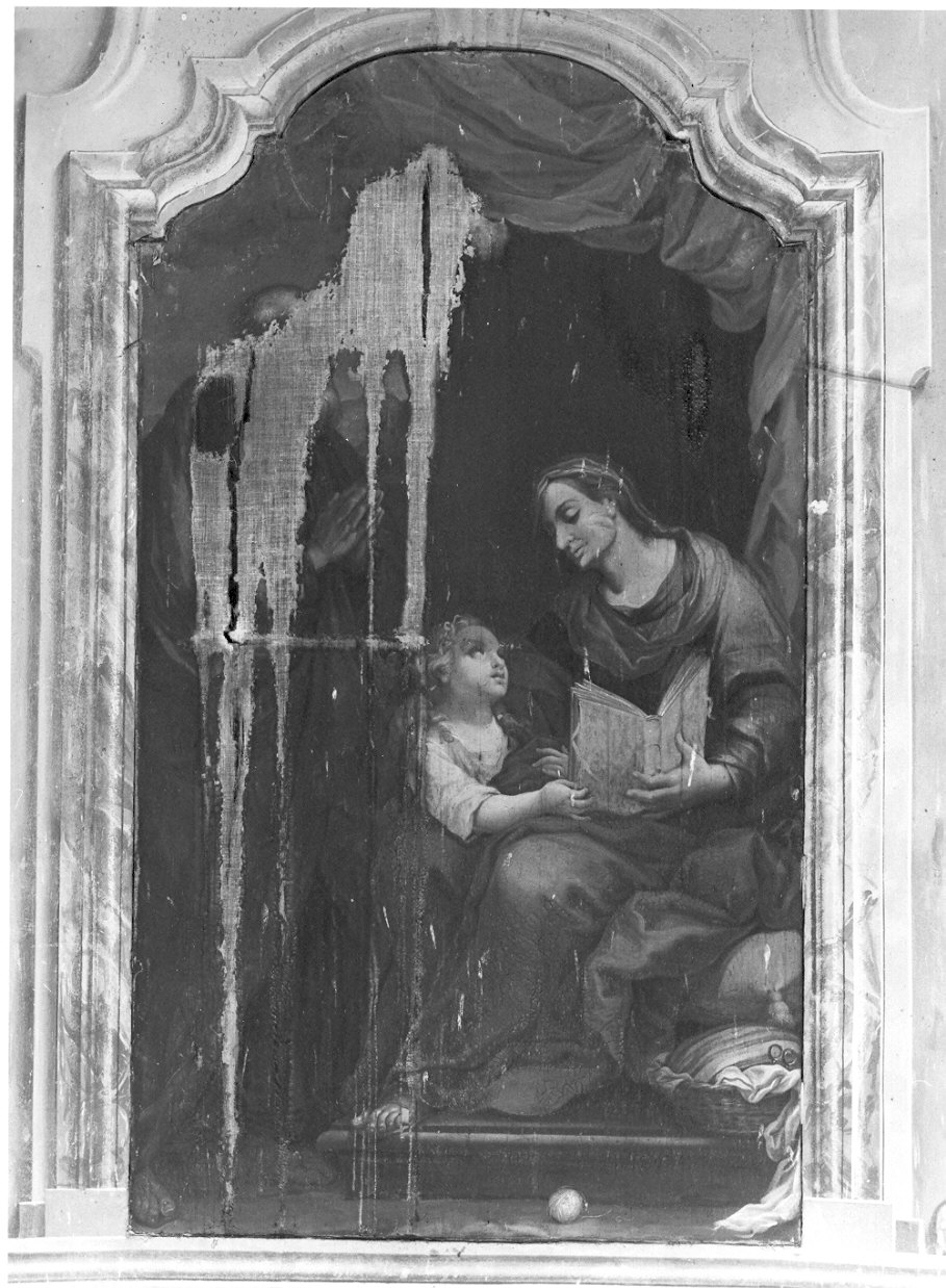 Maria Vergine bambina con Sant'Anna e San Gioacchino (dipinto, opera isolata) - ambito lombardo (prima metà sec. XVIII)