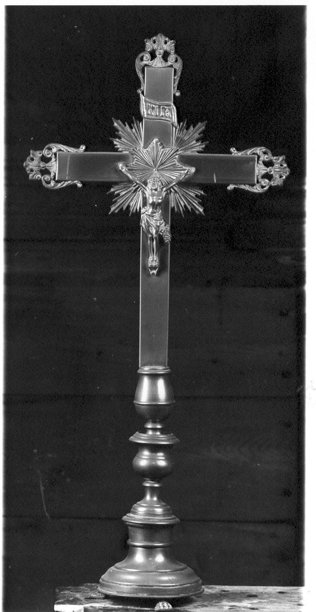 croce d'altare, opera isolata - manifattura italiana (secc. XIX/ XX)