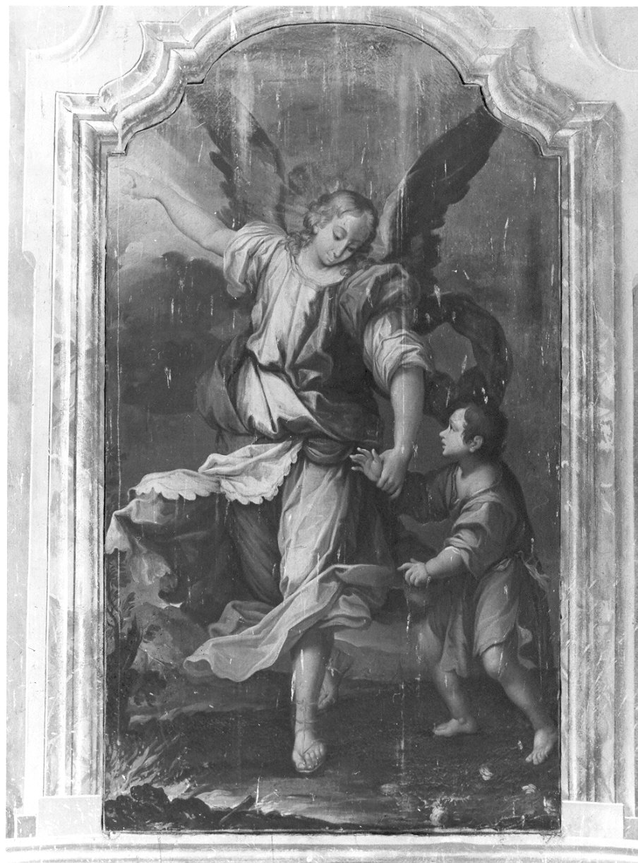 angelo custode (dipinto, opera isolata) - ambito lombardo (sec. XVIII)