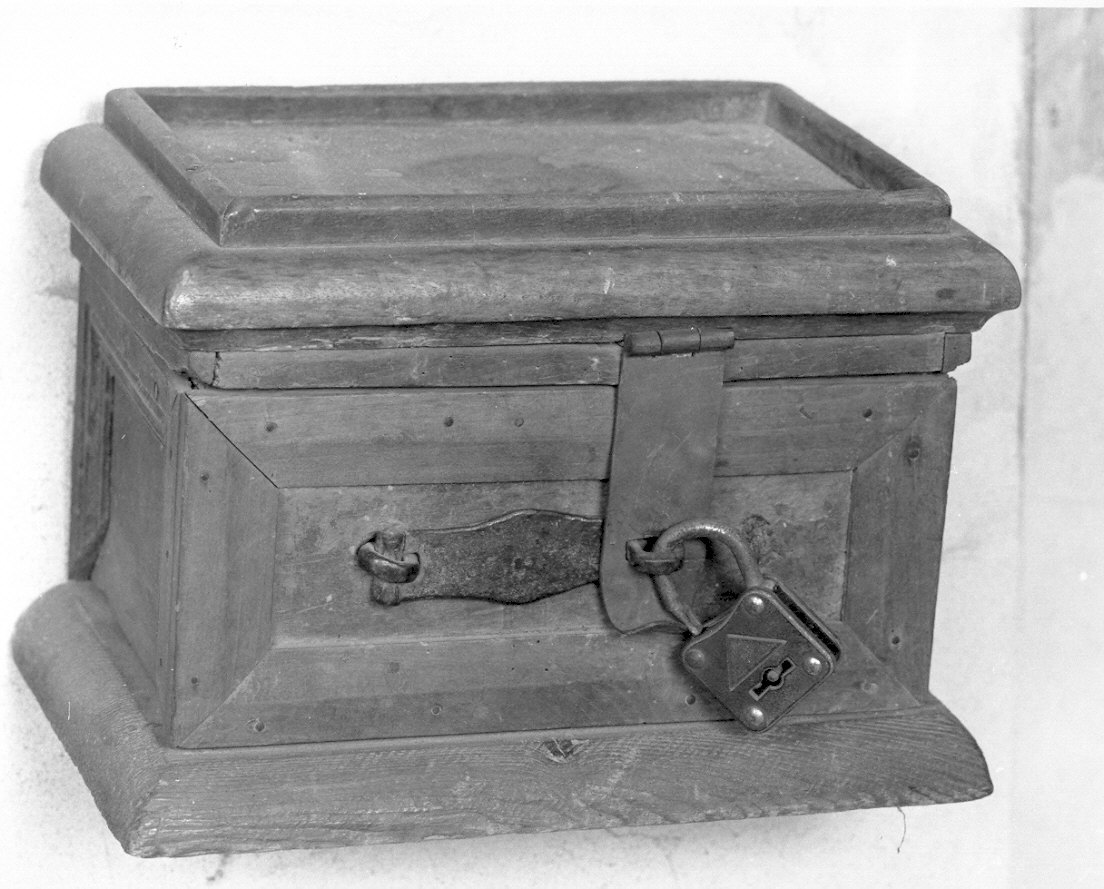 cassetta per elemosine a muro, opera isolata - ambito valtellinese (sec. XIX)