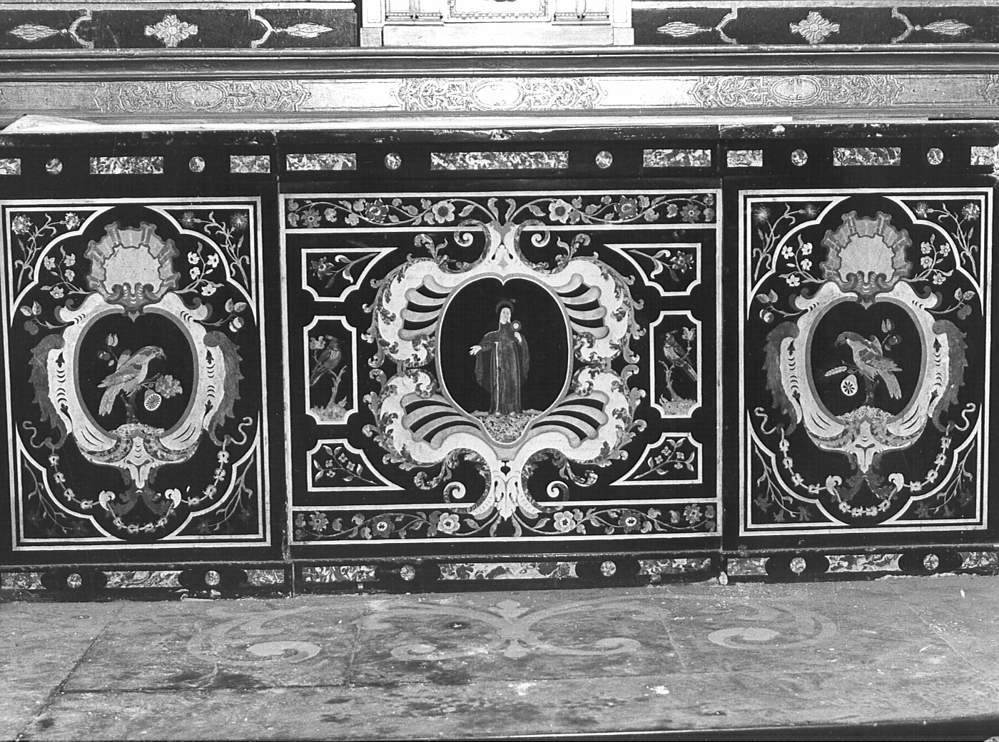 mensa d'altare - bottega lombarda (inizio sec. XVIII)