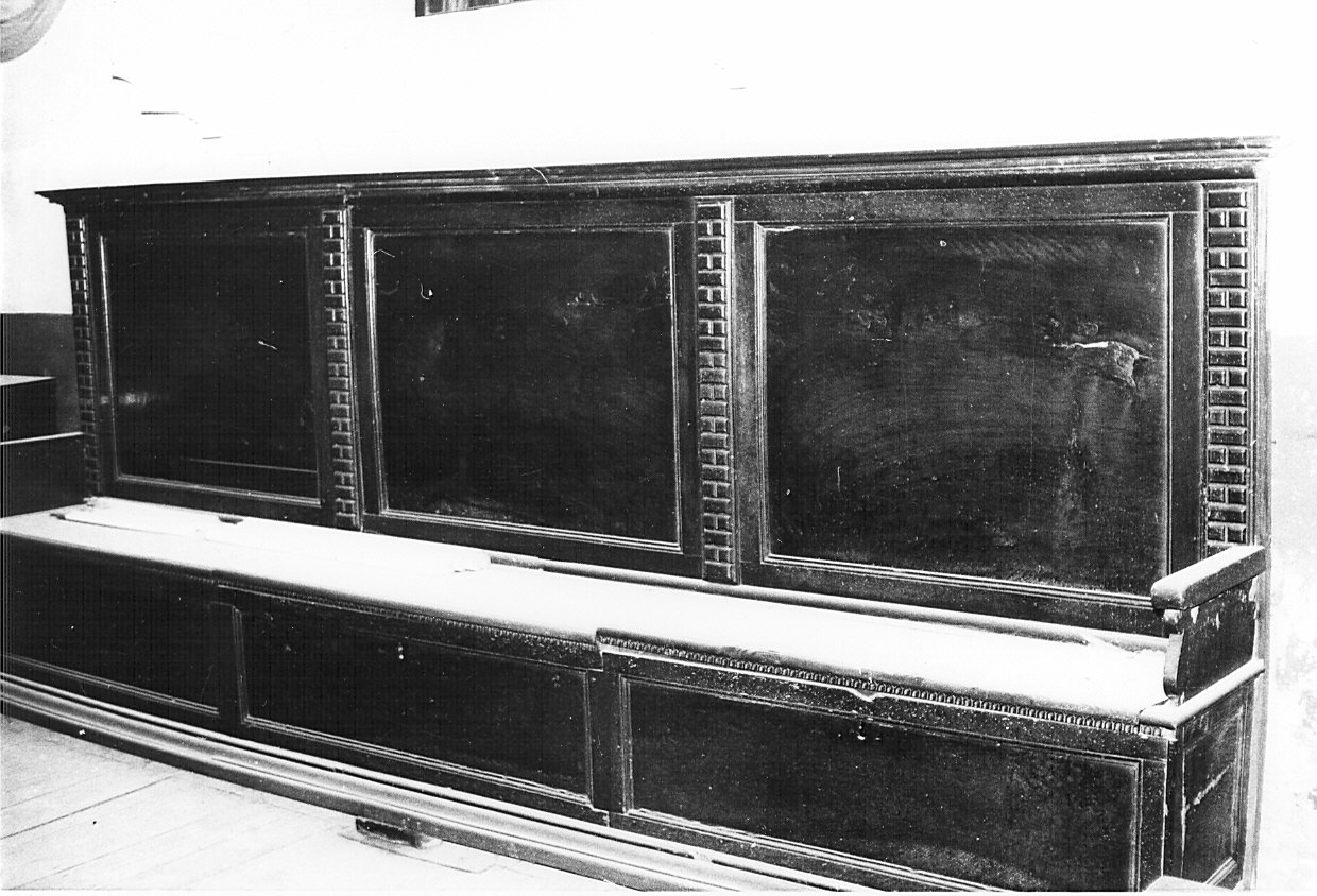 panca con schienale - bottega bergamasca (inizio sec. XIX)