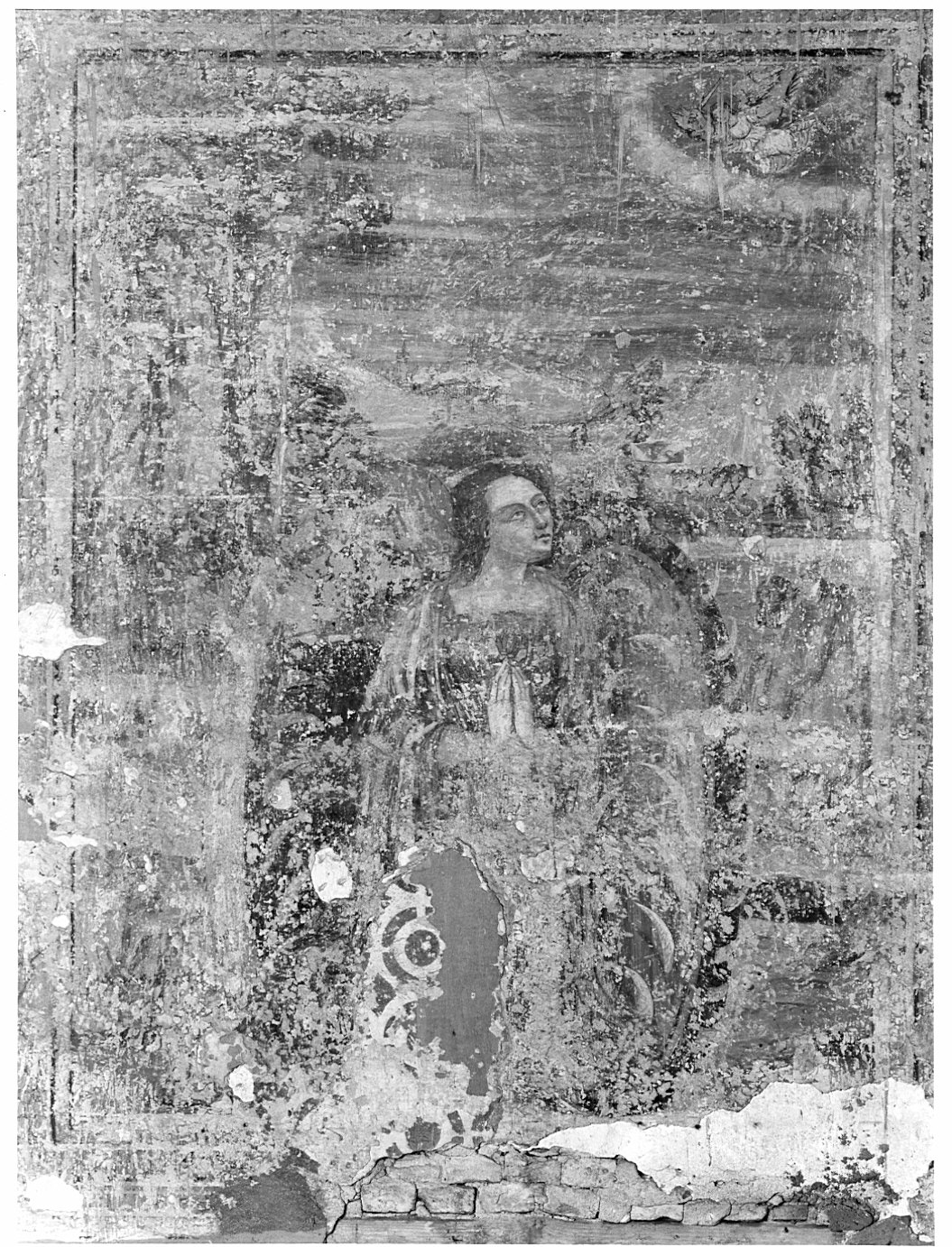 Santa Caterina d'Alessandria (dipinto murale, elemento d'insieme) - ambito lombardo (fine/inizio secc. XV/ XVI)