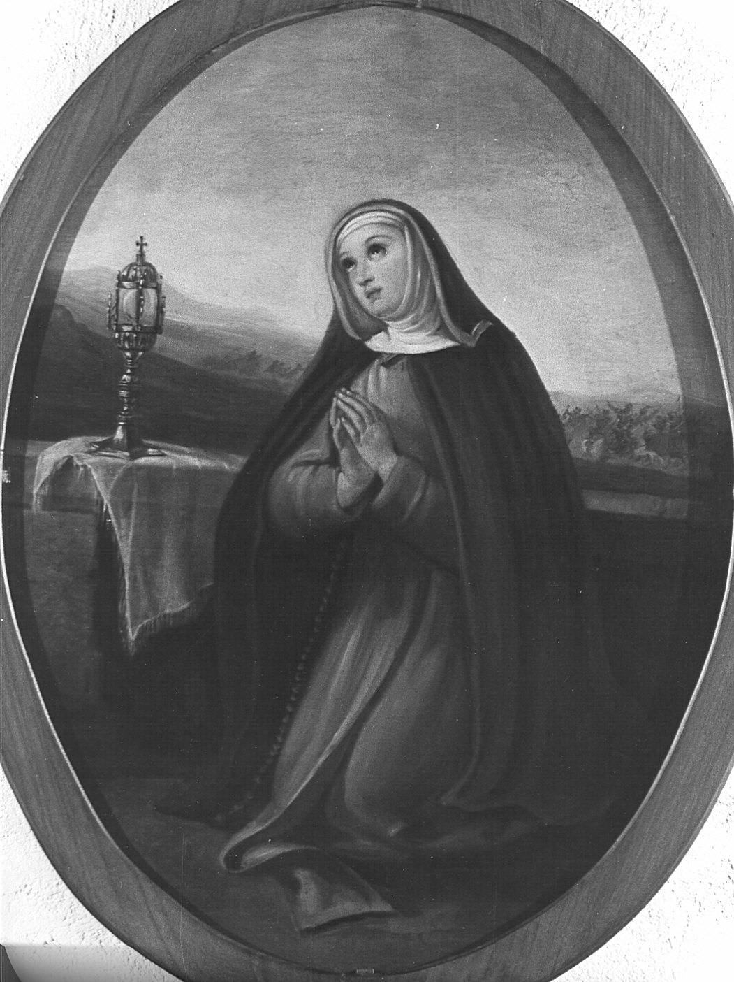 Santa Chiara in preghiera (dipinto) - ambito lombardo (fine/inizio secc. XVIII/ XIX)