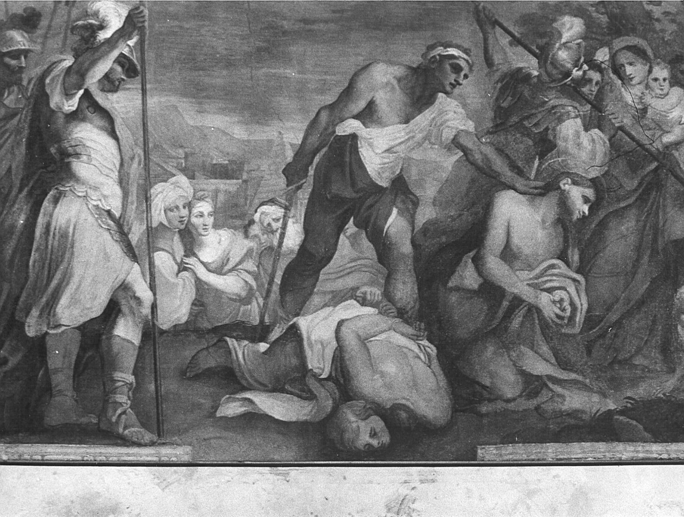 martirio dei SS. Cosma e Damiano (dipinto murale) di Legnani Stefano Maria detto Legnanino (sec. XVII)