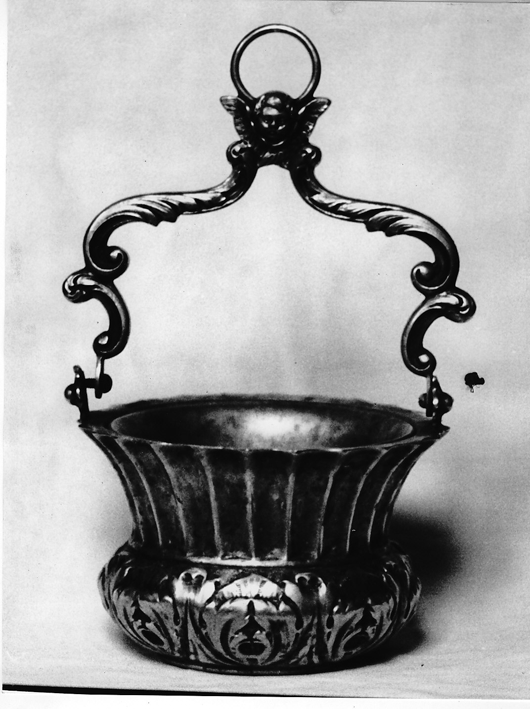 secchiello per l'acqua benedetta, opera isolata - bottega lombarda (sec. XVIII)