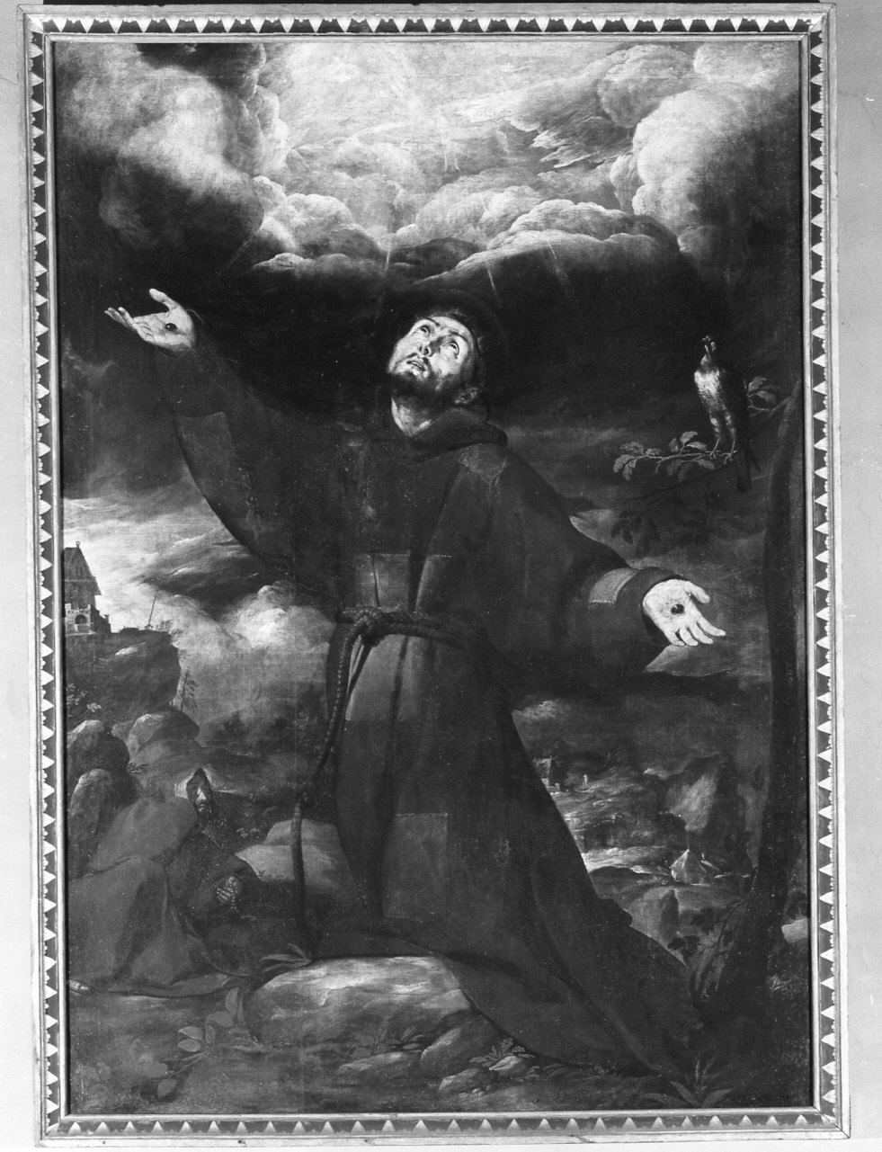 San Francesco d'Assisi stimmatizzato (dipinto, opera isolata) di Chignoli Girolamo (prima metà sec. XVII)